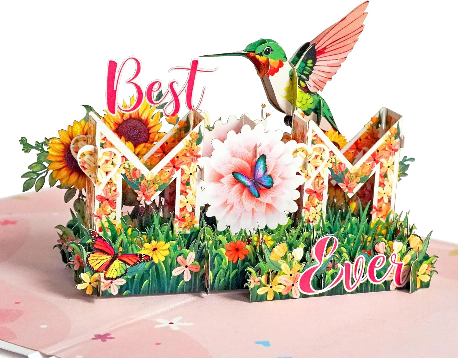 CUTPOPUP Bestmomever, Mothers Day Card Pop Up, 3D Birthday Greeting Card, Mother'S Day Card for Women, Mom, Wife, Grandma, Daughter (Bestmomever Hummingbird) SD226AU1520