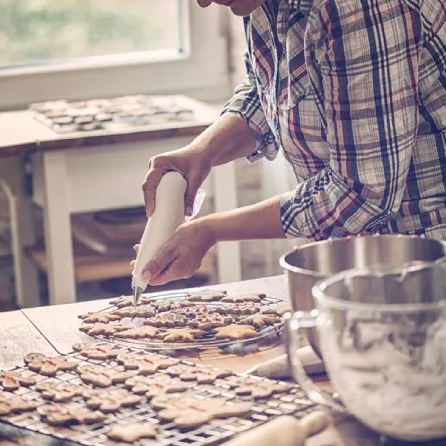 Gingerbread Man Silicone Candy Molds Silicone Chocolate Mold Mini Christmas Molds Gummy Mold for Baking for Festive Treats and Decorations image number 1