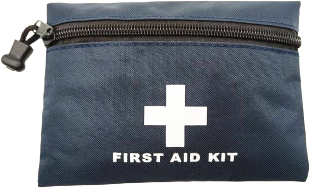 Red Emergency Bag First Aid Bag Small Empty Travel Rescue Bag Pouch First Responder Storage Medicine Pocket Bag for Car Home Office Kitchen Sport Outdoors Bag Only (Black)