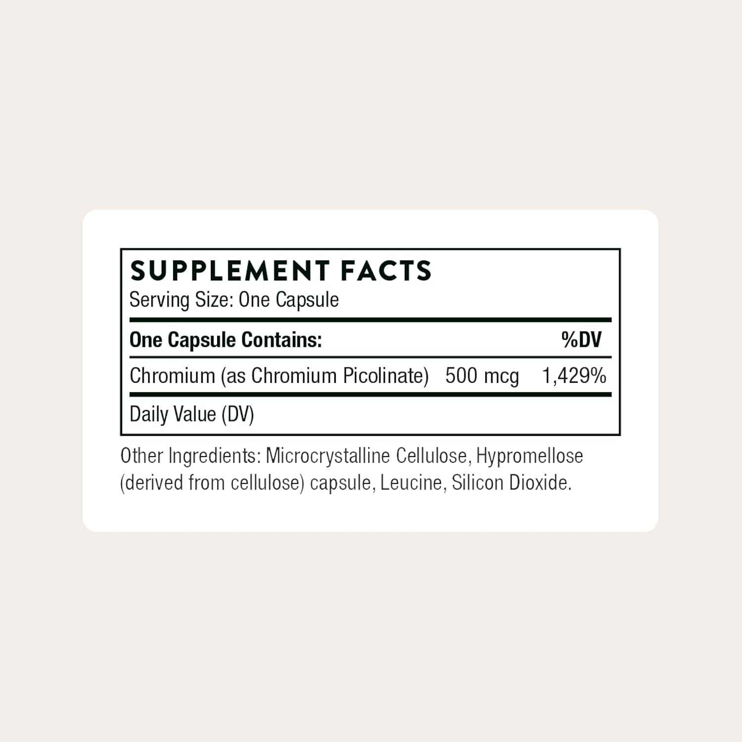 Thorne Research - Chromium Picolinate - Weight Management & Dietary Support - 60 Capsules image number 1