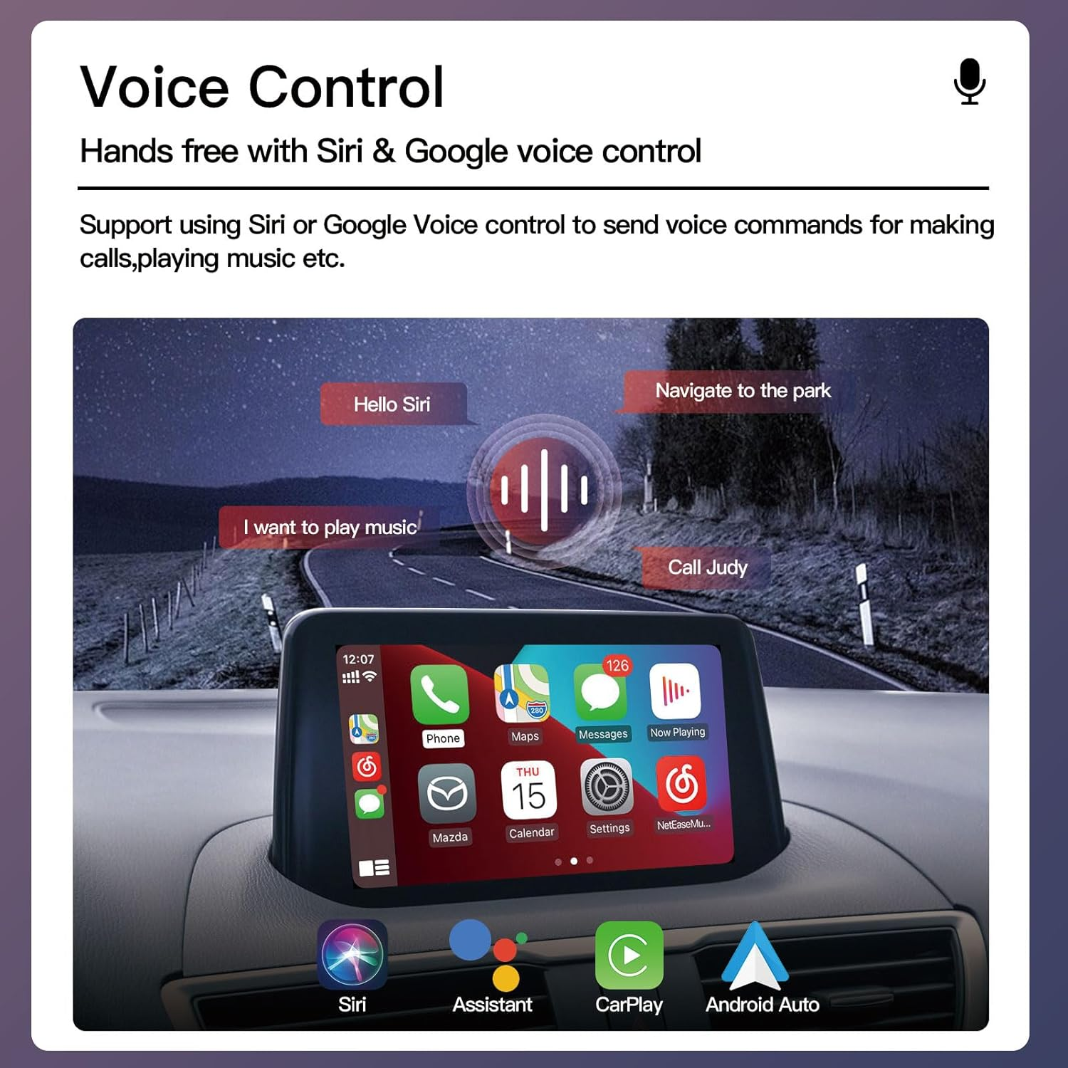 Carplay/Android Car Adapter for Mazda 2/3/6/Cx3/Cx5/Cx9/Mx5/Fiat 124 2014-2021 TK78-66-9U0C OEM Hub Retrofit Kit Fits MZD Connect System 00008FZ34 image number 1