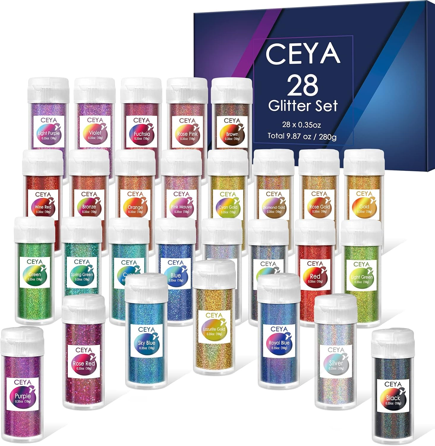 Ceya 3.8Oz/ 110G Holographic Ultra Fine Glitter Powder Laser Red Glitter 1/128&rdquo;0.008&rdquo;0.2Mm for Slime Epoxy Resin Craft Tumbler Jewelry Nail Art Festival Makeup Scrapbook Painting Wedding Cards