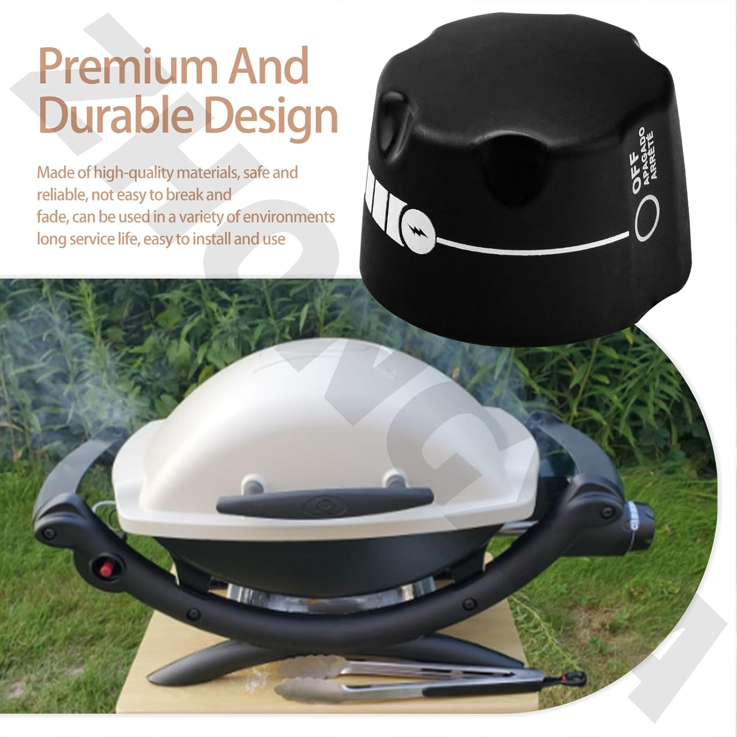 Replacment Gas Control Knob 60065 Compatible with W-Eber Q 1000 Q 1200 Q100 Q120 Gas Grill (2-3/8" in Diameter) image number 5