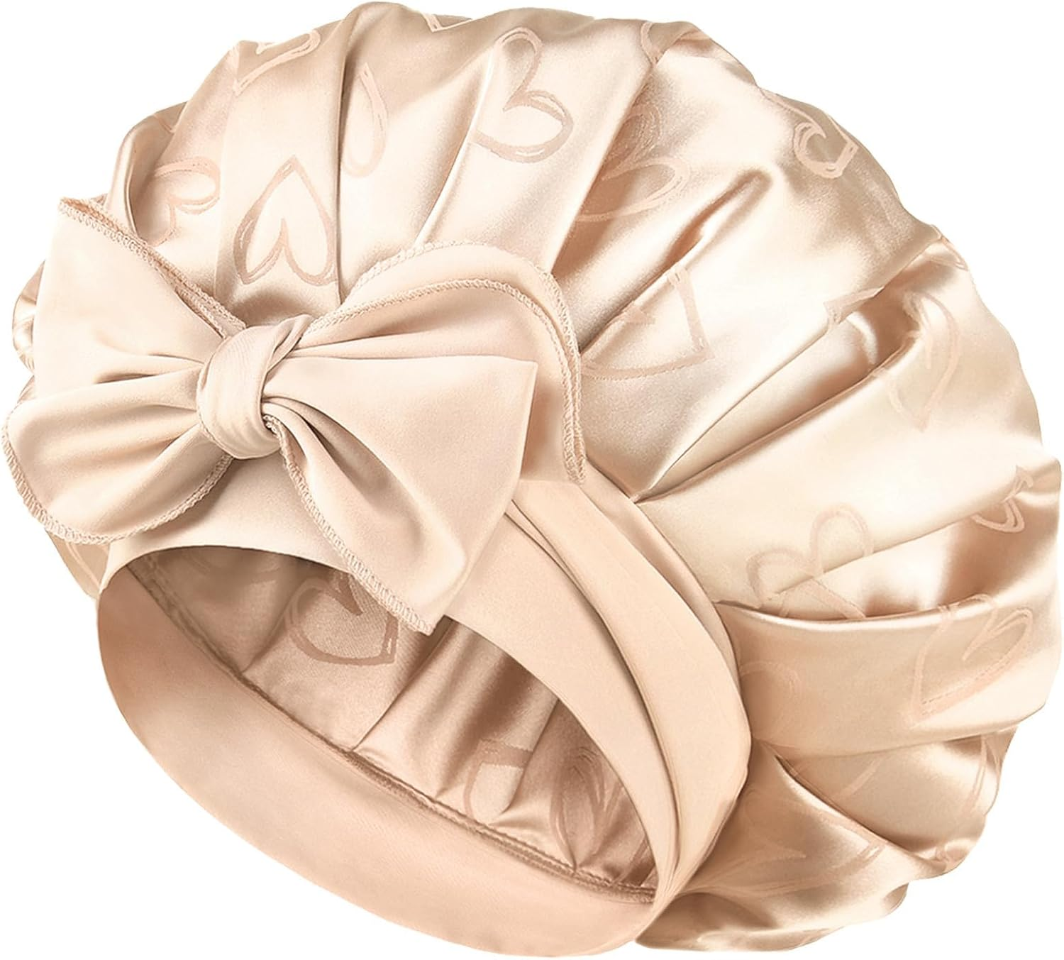 YANIBEST Silk Bonnet Satin Bonnet for Sleeping Women，Double Layer with Tie Band，Curly Hair Night Cap