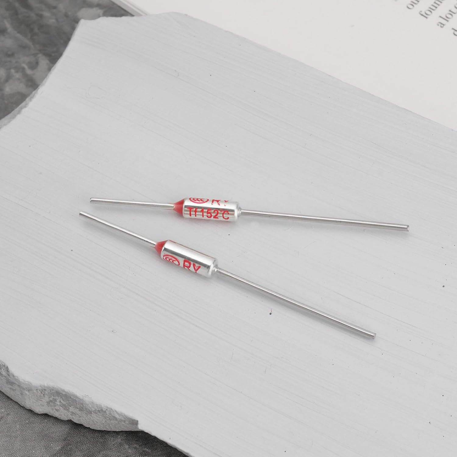 YINETTECH 10Pcs Thermal Fuse Cutoff RY Type TF 152&deg;C 305.6&deg;F 15Amp 250V Electrical Safety Fuse Overheat Protection Fuse for Electrical Equipment Overheating Protection image number 4