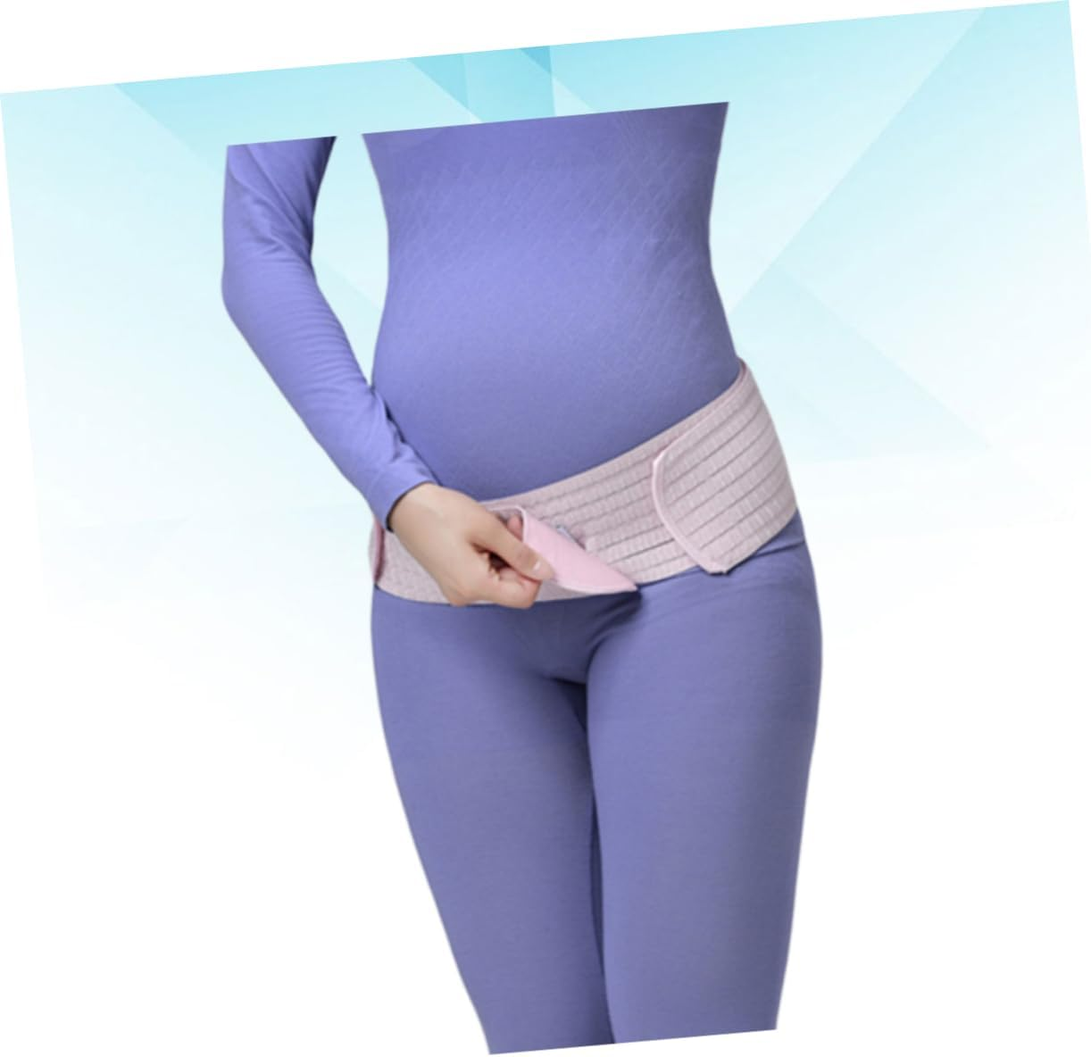 CANIGHT Woman Breathable Dual Purpose Pelvic Abdominal Support Band Comfortable Postpartum Pregnancy Waist Care Belt Pink image number 2