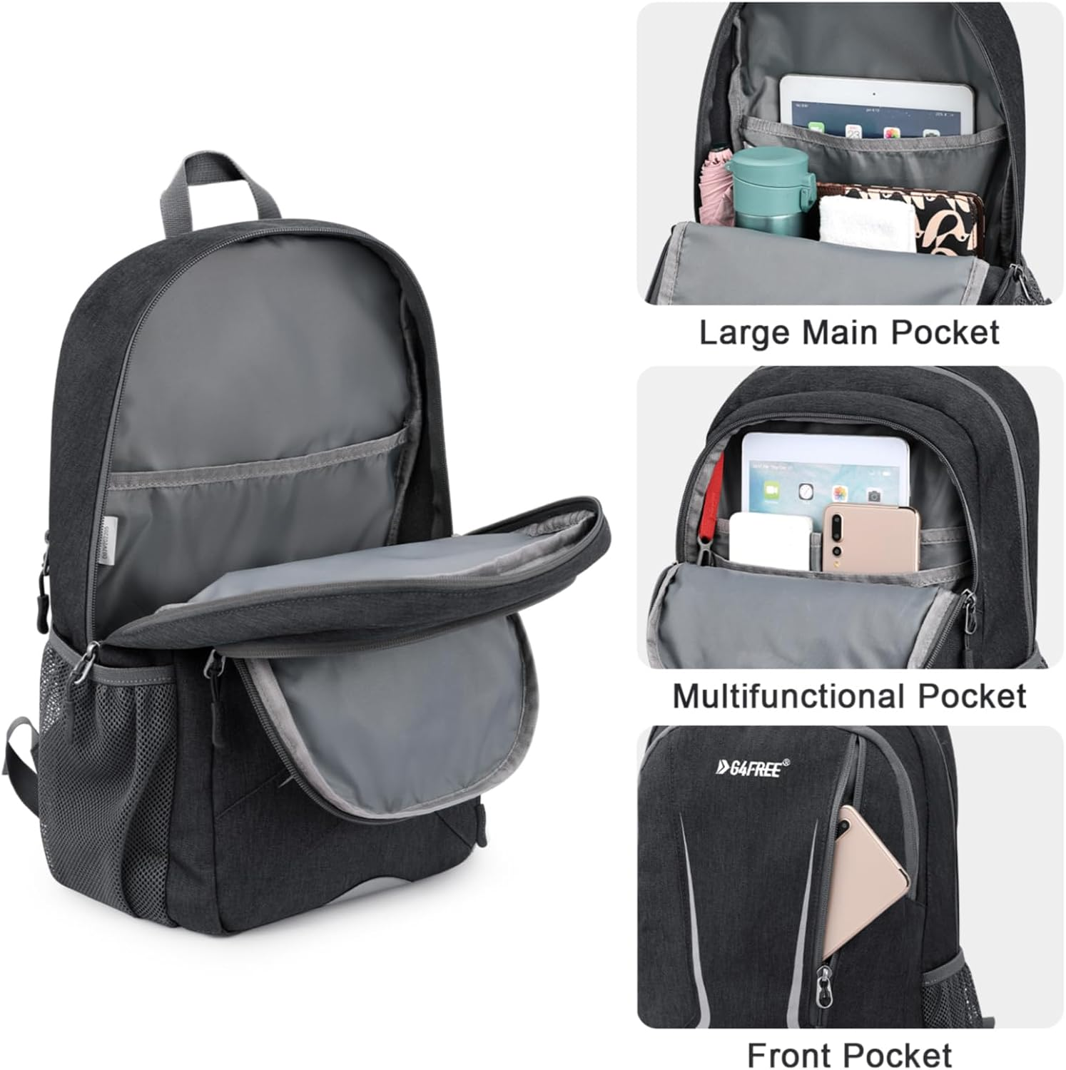 G4Free 16L Small Hiking Backpack, Compact Travel Backpack Lightweight Daypack Waterproof for Men Women School Outdoor image number 5