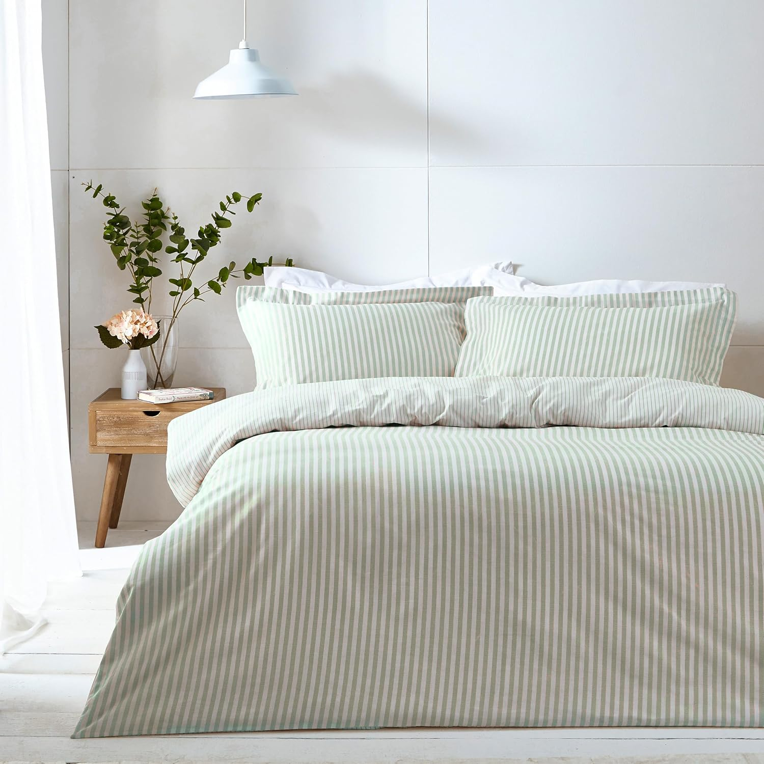 The Linen Yard Hebden Cotton Stripe Duvet Cover Set