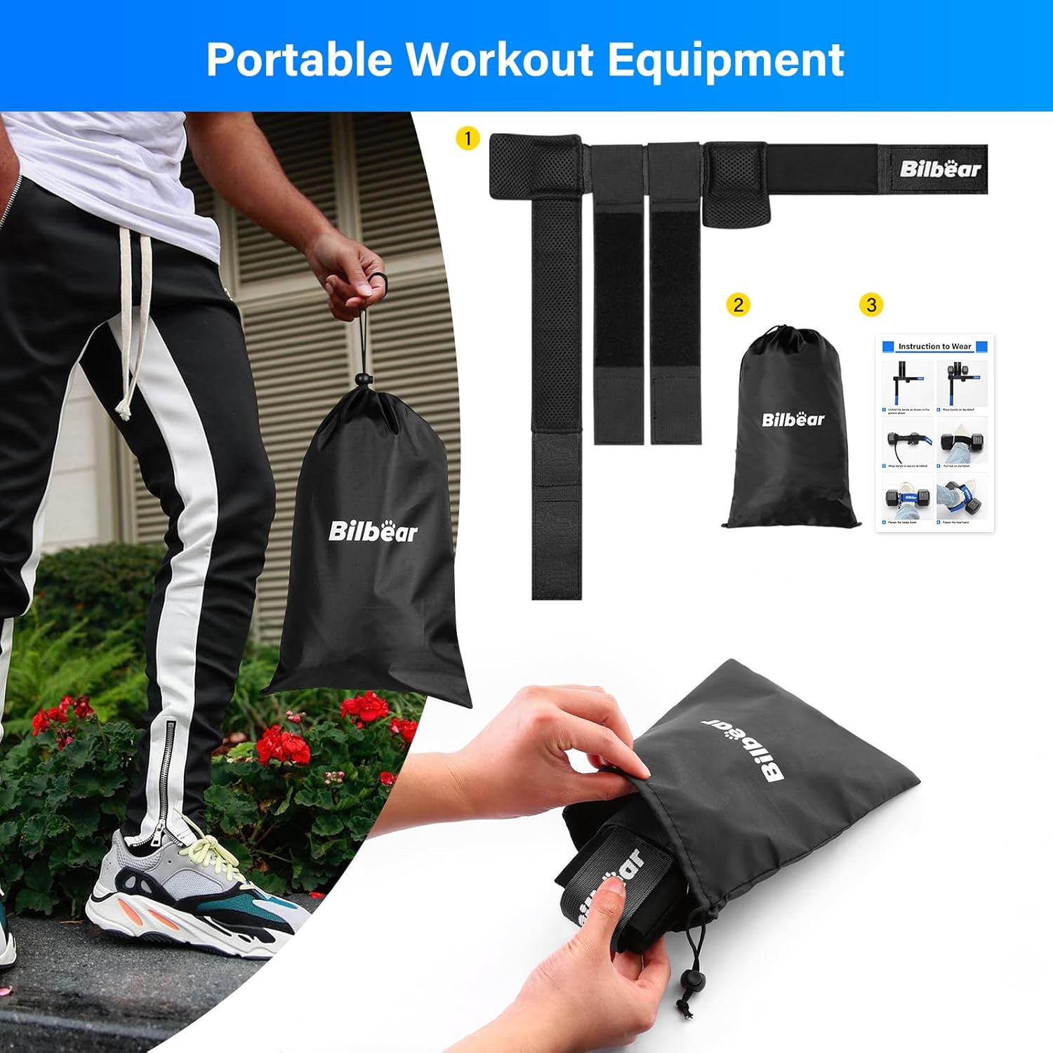 Tibialis Trainer Strap for Shin Splint Relief Exercises,Adjustable Dumbbell Foot Attachment for Hip Flexor Raises,Dumbbell Ankle Strap Relieve Leg Pain Increase Range of Motion image number 6