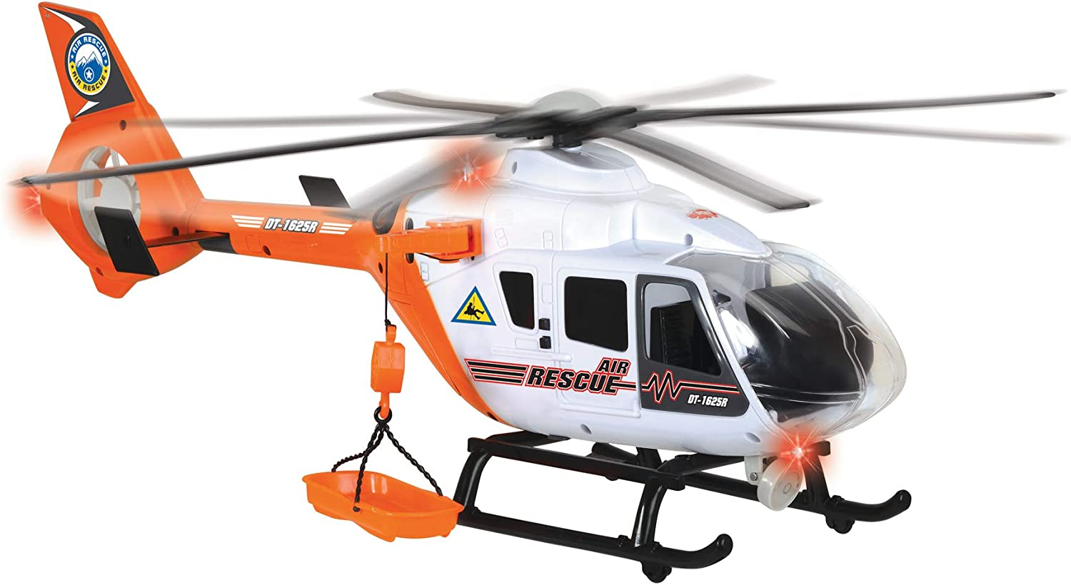 DICKIE TOYS Light and Sound SOS Rescue Helicopter with Moving Rotor Blades, 25" image number 3