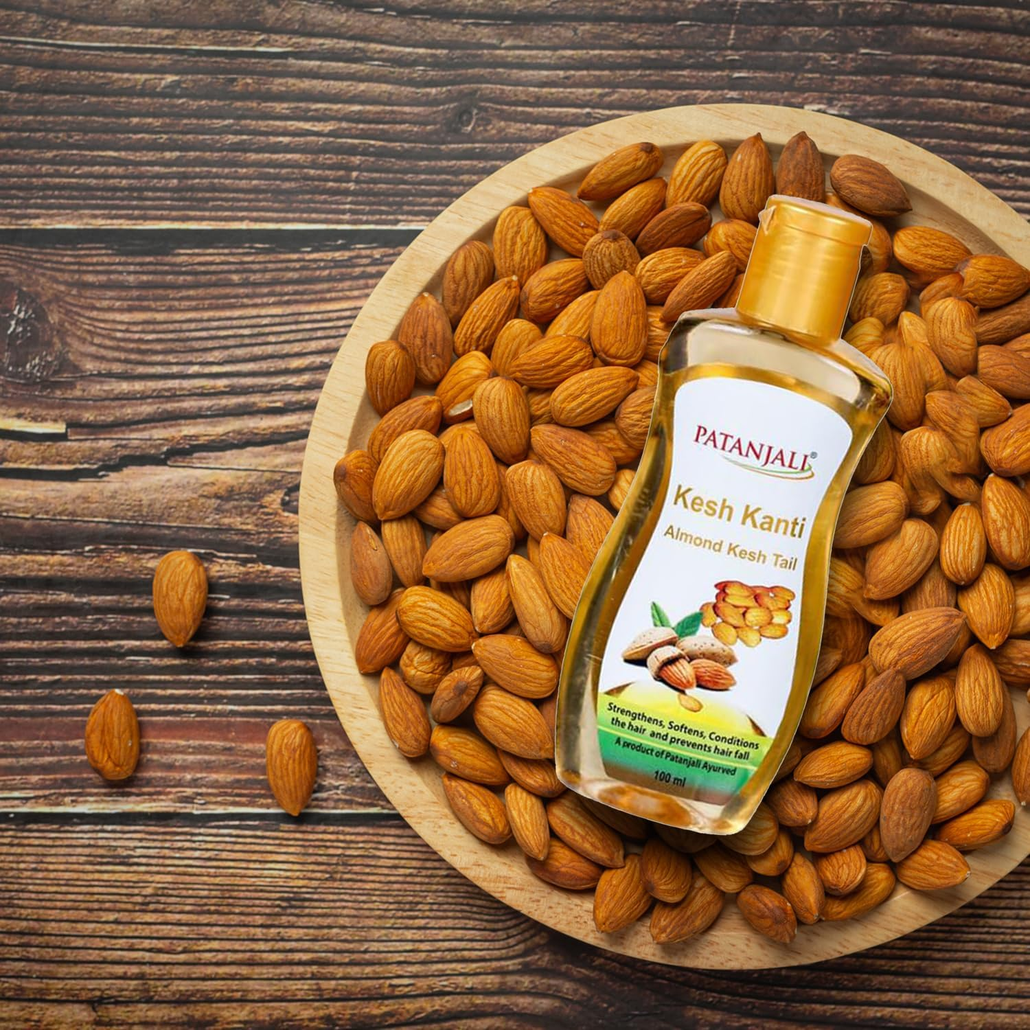 Patanjali Kesh Kanti Almond Hair Oil - 100Ml / 3.38 Fl Oz