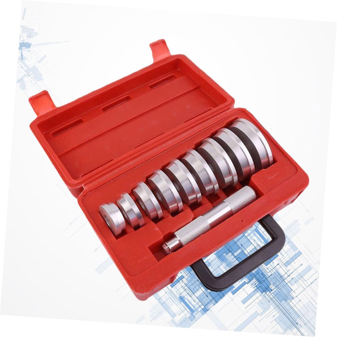 Iplusmile 10Pcs Bearing Puller Tool Aluminum Discs Automotive Mechanic Tool Bearing Race Installer Seal Driver Installer Comfortable to Hold image number 6