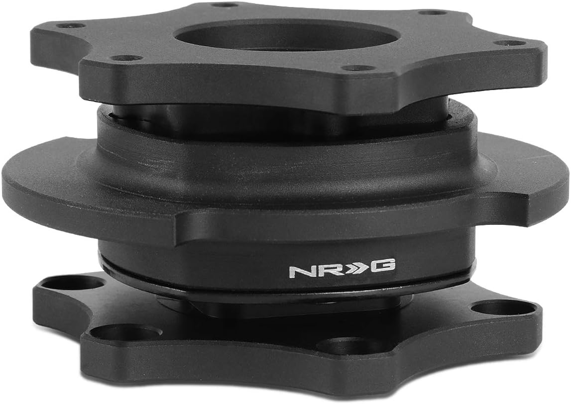 NRG Innovations NRG-SRK-R200MB-MB SRK-R200MB-MB SFI 42.1/6- Bolt Steering Wheel Quick Release Adapter, Matte Black - Black image number 4