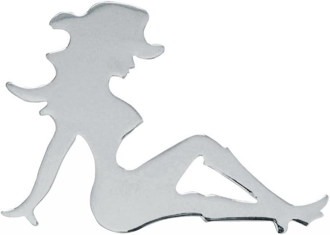 Grand General 90023 Chrome 'Cowgirl with Boots' Mud Flap Cut-Out image number 1