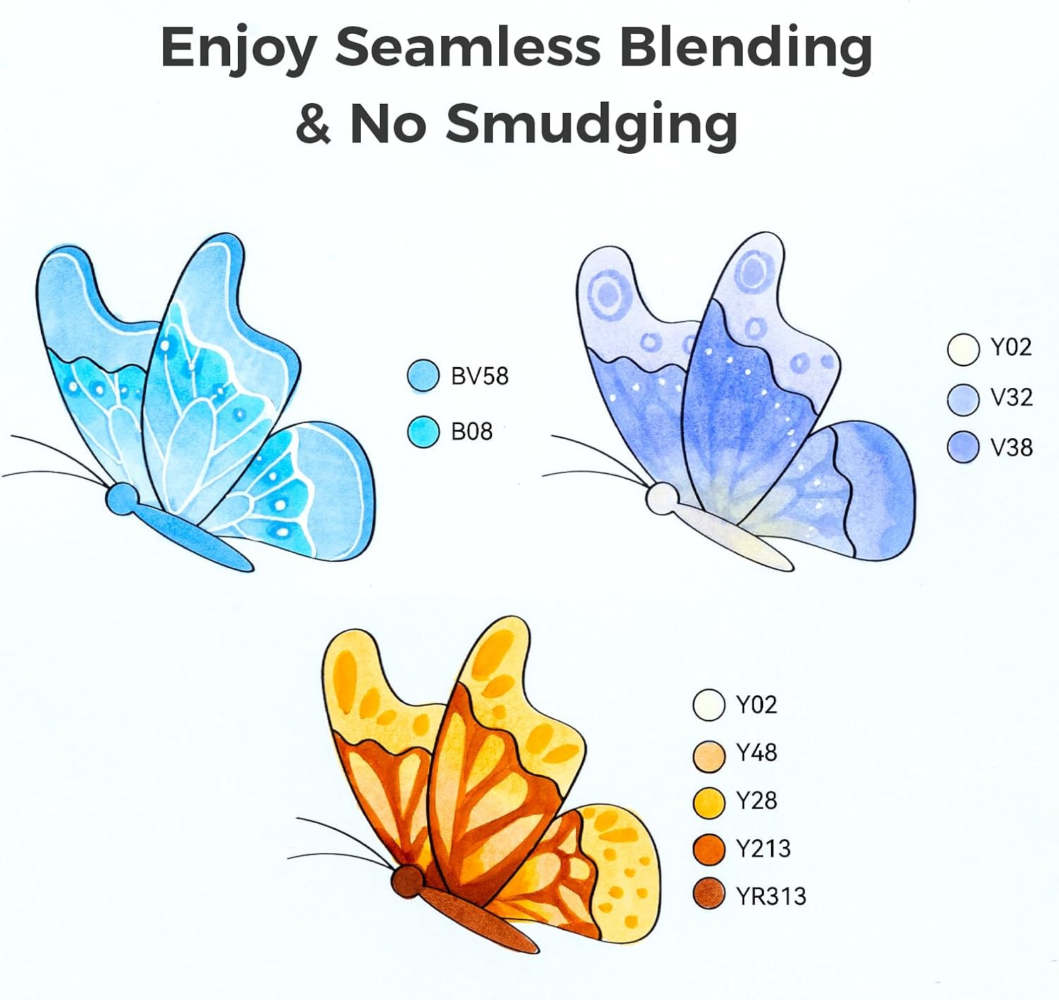 Ohuhu Alcohol Markers Brush Tip: Brush& Soft Chisel 60 Illustration Colors Dual Tips Alcohol-Based Art Marker Set for Artist Adults Coloring Illustrations- Honolulu S- Refillable image number 6