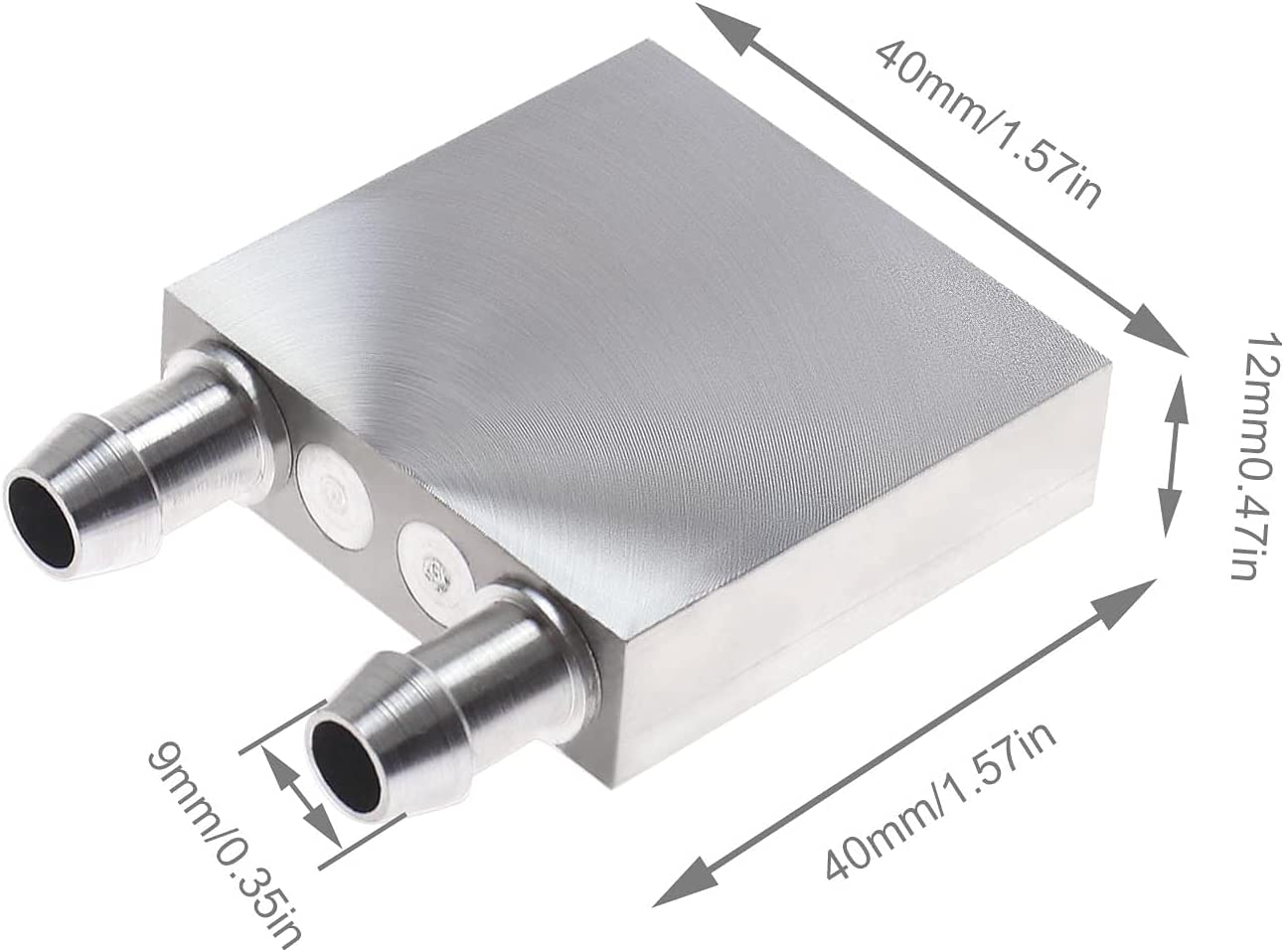 Emsea 2X Aluminum Water Cooling Block 40X40X12Mm for Water Cooler Heat Sink System image number 3