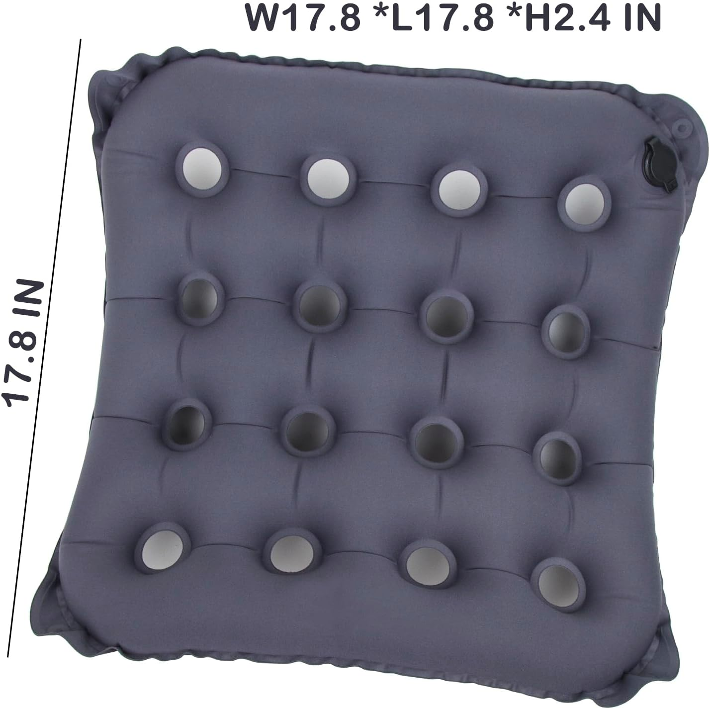 POPIPEN Inflatable Seat Cushion, Portable Air Seat Chair Cushions for Pressure Relief Breathable Waffle Square Seat Pad for Home Car Wheelchairs Office Chairs and Airplanes (1 Pack) image number 4