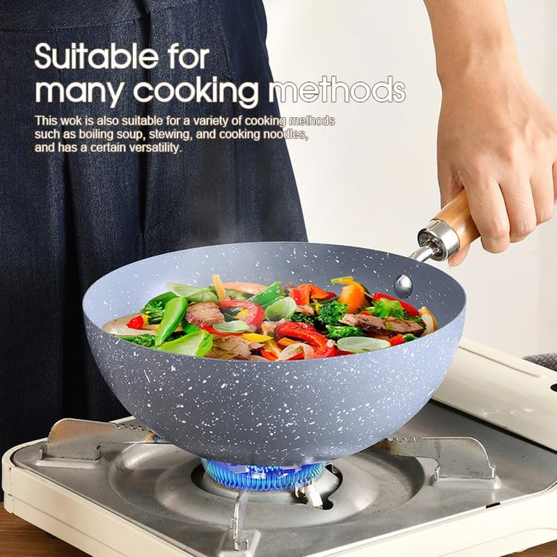 LEDON Non-Stick Deep Fry Wok with Stay-Cool Handle &ndash; Ideal for Cooking, Frying, and Stir-Frying in the Kitchen (24Cm) image number 4