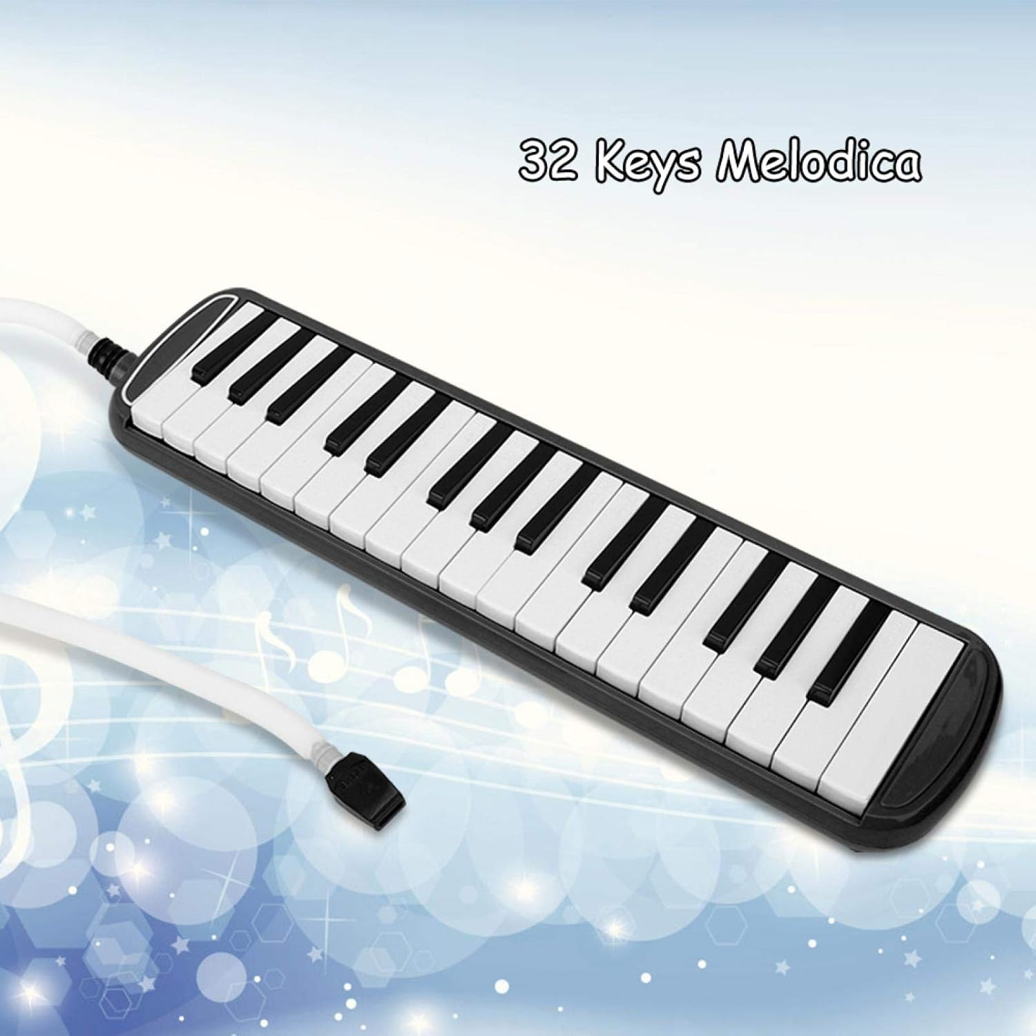 Music Educatio Musical Instrument Long Tubes Melodica Instrument, Melodica, for Adults Begginers Children Music Lovers(Black)