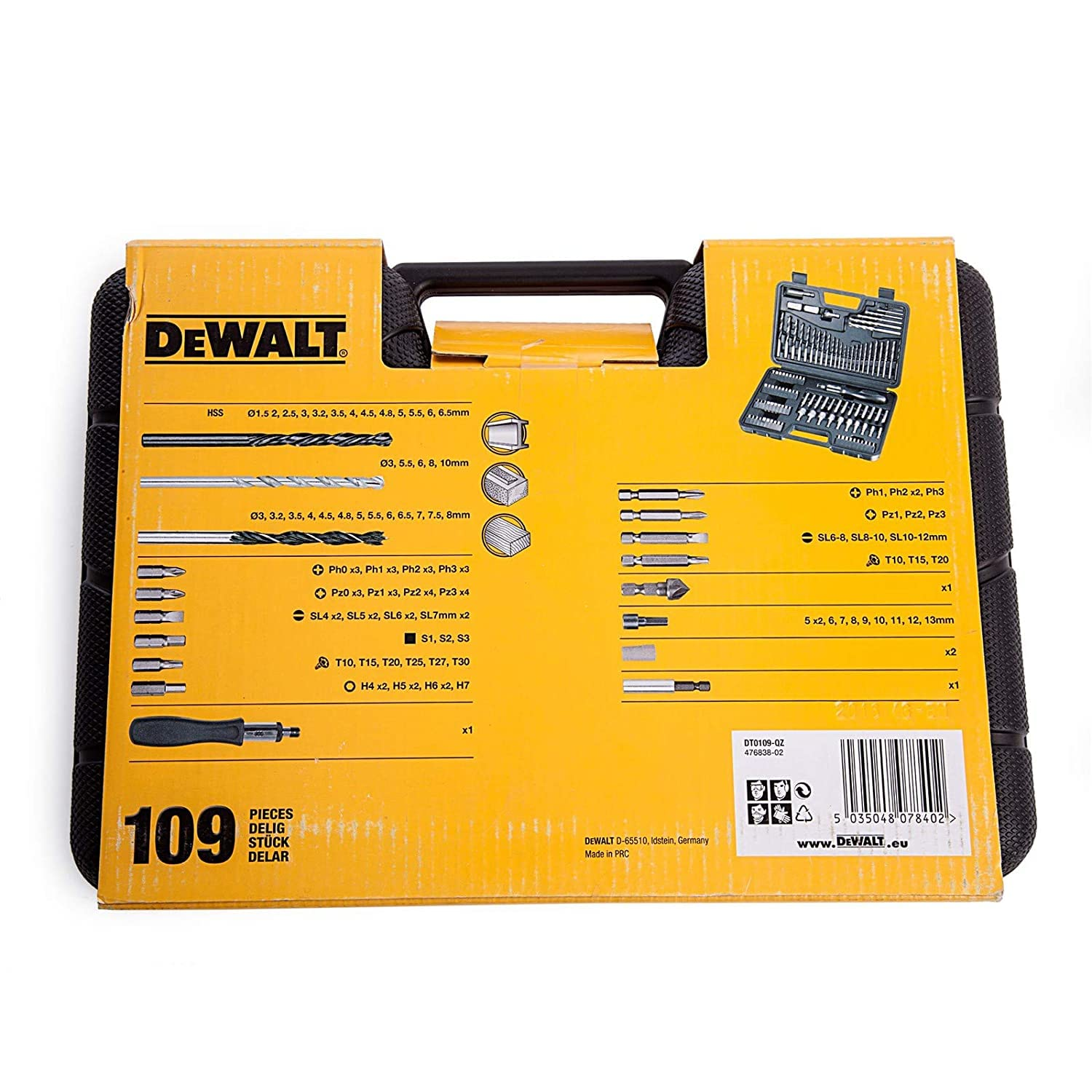 Dewalt DT0109 Screwdriver and Drillbit Set (109 Pieces) image number 6