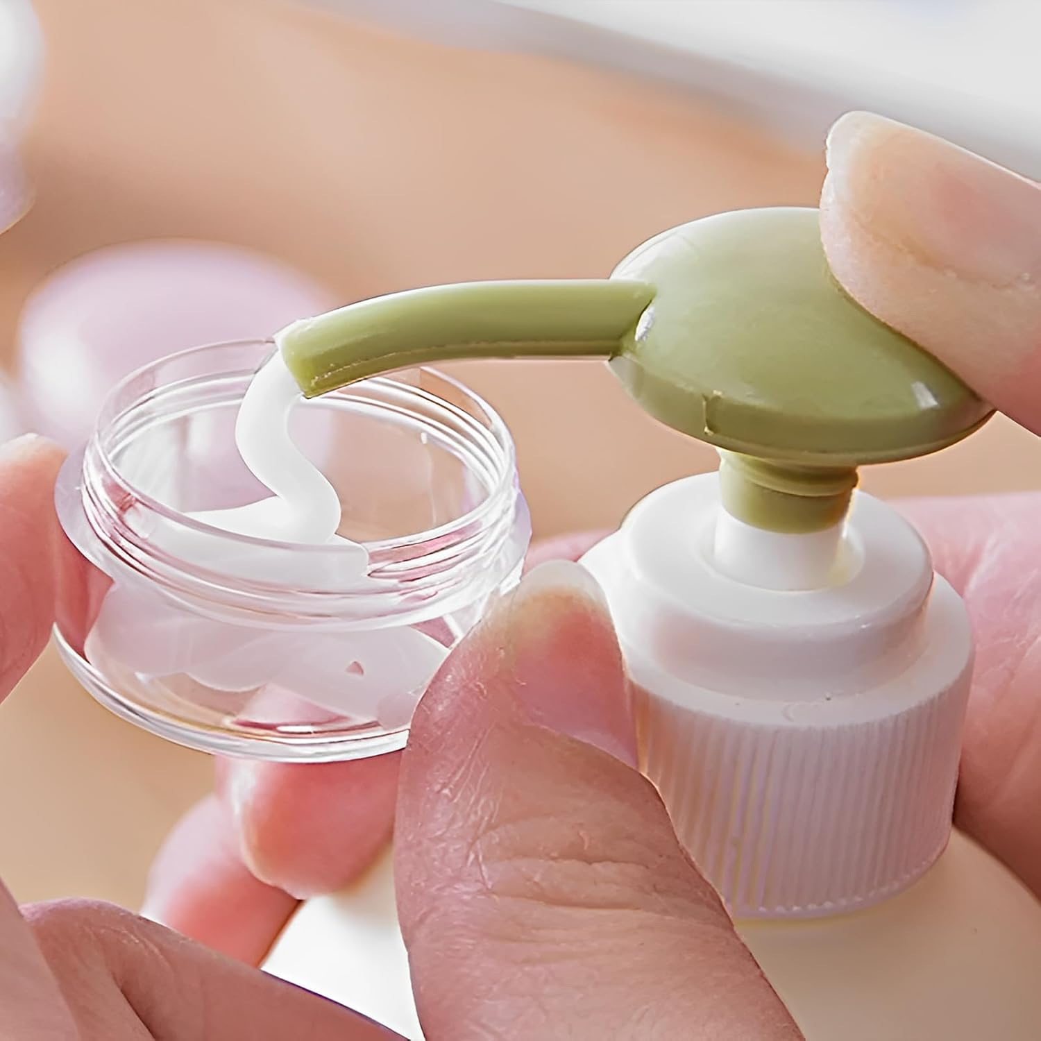 71Pcs 5 Gramscosmetic Jars,Plastic Container Jars Makeup Travel Containers with Lids for Lotion, Cream, Ointments, Makeup, Eye Shadow, Rhinestone, Samples, Travel Storage(Transparent Pink) image number 3