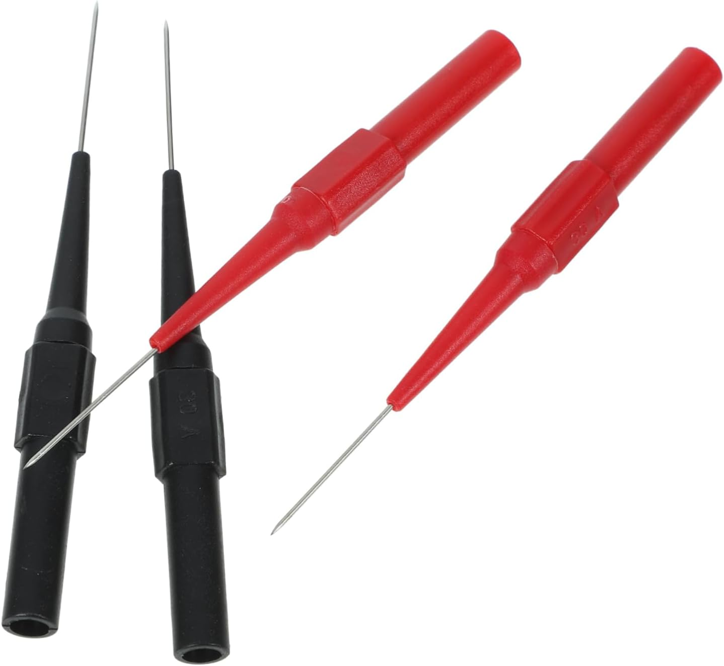 Hohopeti 4Mm Automotive Circuit Test Probes 4Pcs Set Multimeter Leads Back Probe Kit Piecing Needle Pins for Car Electrical Board Testing image number 4