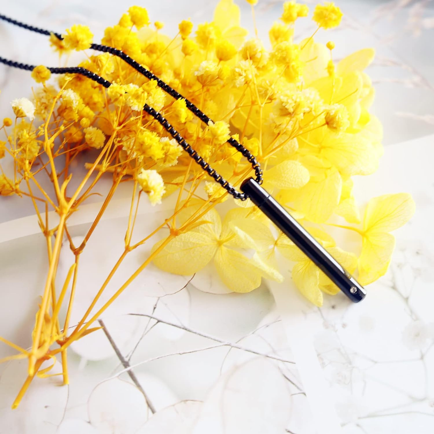 2 Pcs Cremation Necklace for Ashes Urn Necklace for Ashes Stainless Steel Cremation Jewelry Memorial Ash Holder with CZ Necklace image number 5