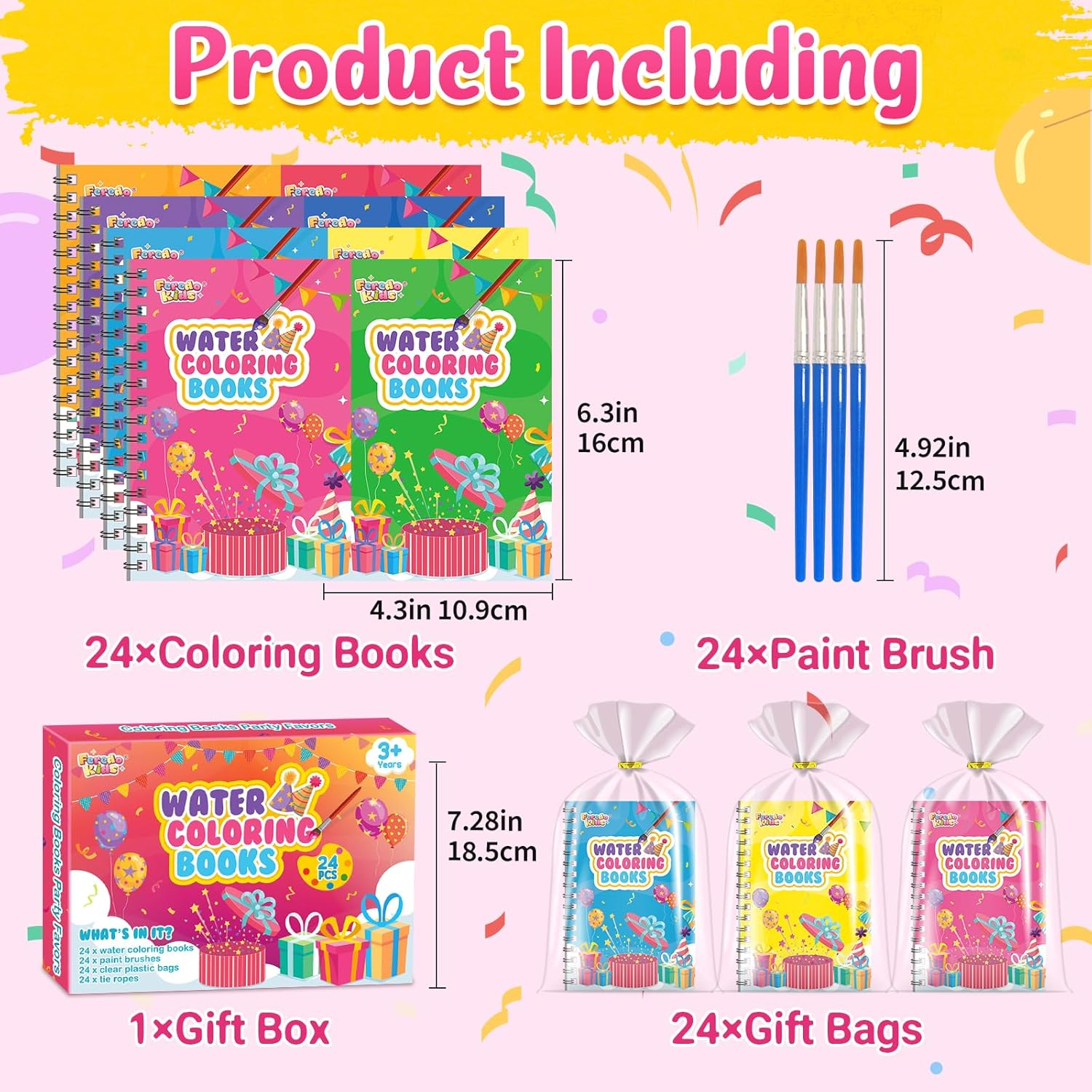 Coloring Books Party Favors for Kids - 24 Pack Mini Water Coloring Books Paint Sets for Kids Goodie Bags Stuffers Students Classroom Gifts Bulk, Return Gifts for Birthday Halloween Party Favors Bulk image number 5