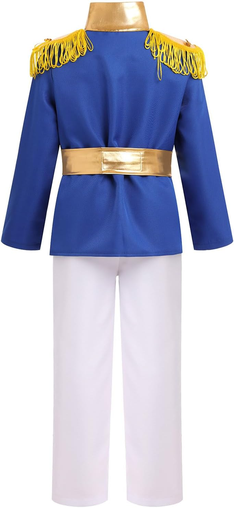 FYMNSI Prince Charming Costume for Kids Boys Halloween Carnival Cosplay Party Fancy Dress up Tunic Top Pants Crown Scepter Set