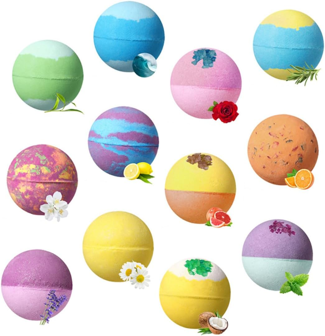 WOFASHPURET 12Pcs Spa Bath Balls Adorable Bubble for Relaxation for Women Spa Experience