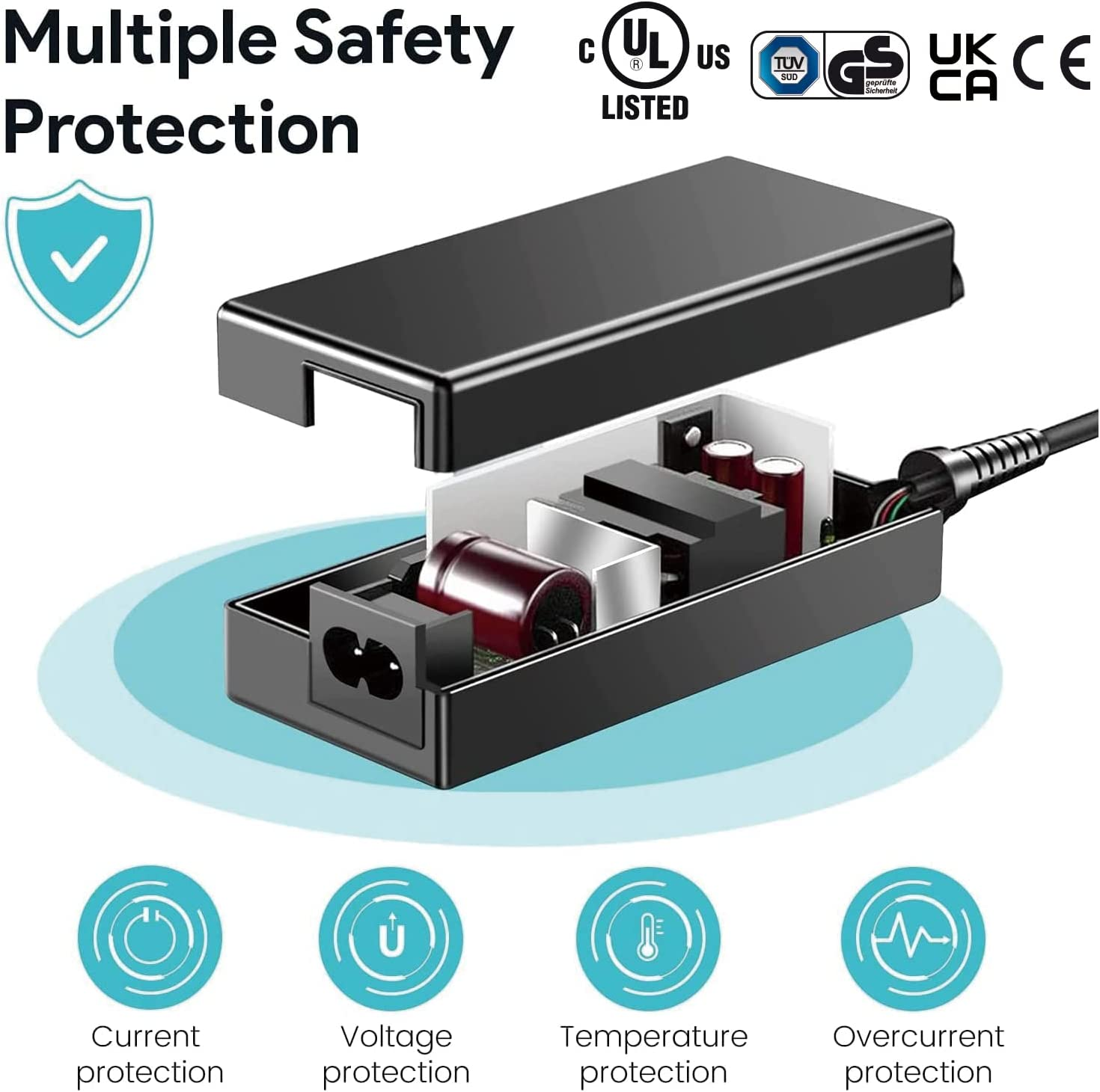 KFD &lrm;24MK430H-B 19V AC Adapter for LG Electronics 19" 20" 22" 23" 24" 27" 29" 32" 34" LED LCD 4K UHD Monitor 32UD99 34UM69G-B 29UM65 22M37D ADS-40FSG LG PH450UG Projector Samsung Monitor Charger image number 3
