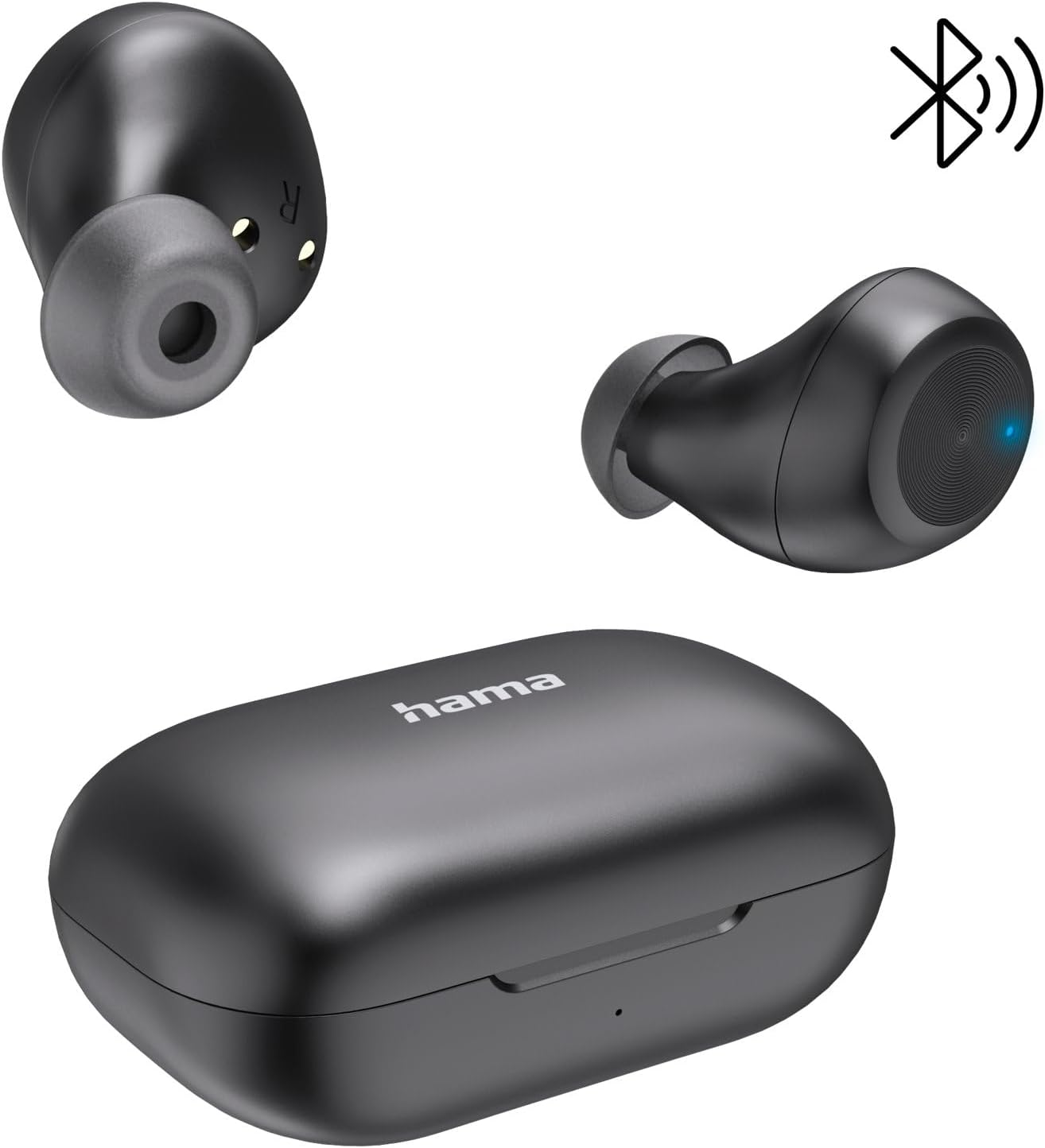 Hama Spirit Chop II TWS Bluetooth EQ Headphones - Black - Black image number 1