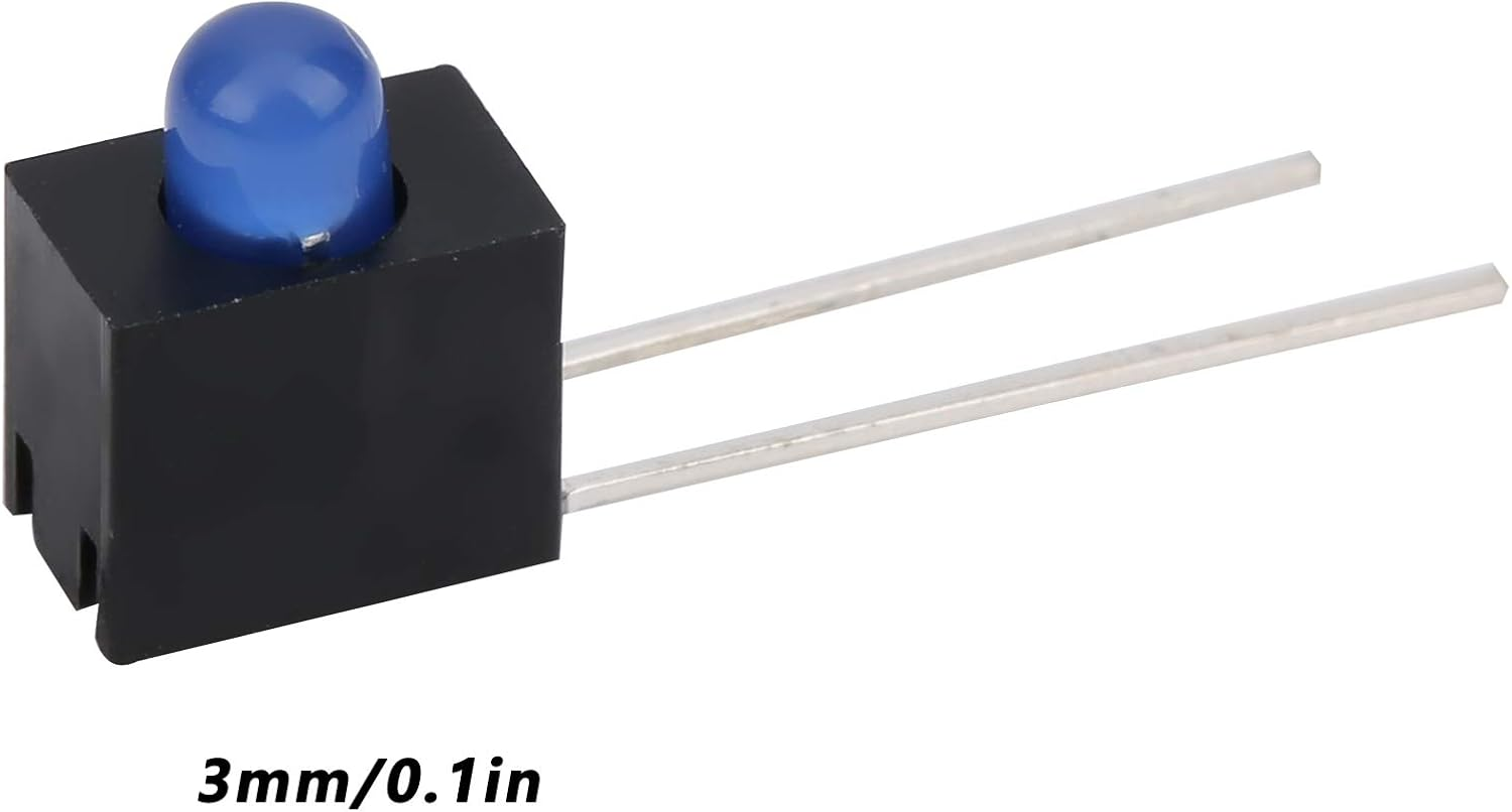 Mingzhe LED Lampshade Holder 3Mm 90 Degree Bend Light Industrial Control Components Applicable PC Board (Blue Light) - Blue Light image number 2