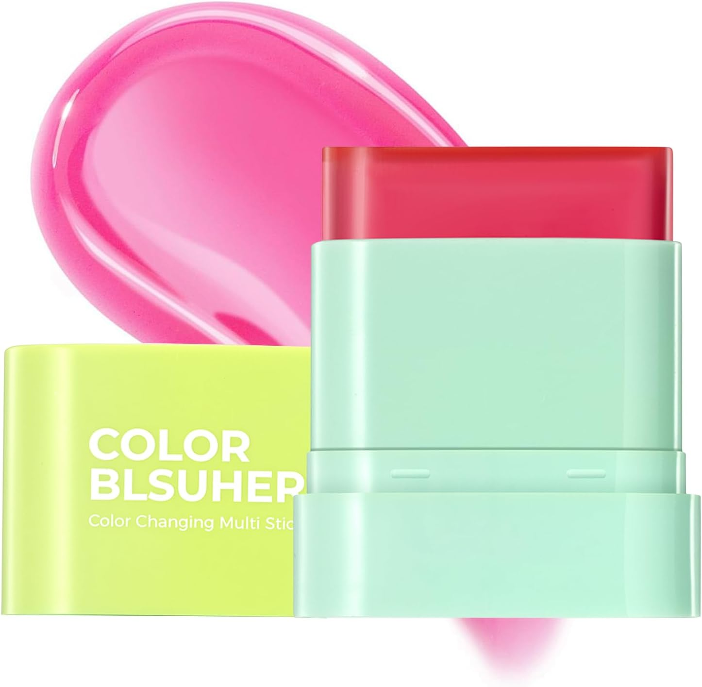 DAGEDA Color Changing Blush Stick, Jelly Blush for Cheeks Makeup, Translucent Temperature Changing Lip & Cheek Tint, Long-Lasting, Blend-Able Color Blusher, Moisturizing Multi-Used Stick image number 3