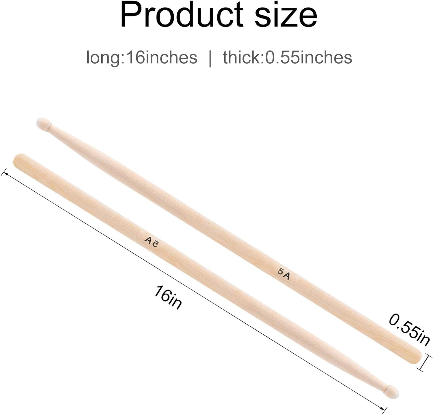 FF Elaine Maple 5A Wood Tip Drumsticks 12 Pairs image number 5