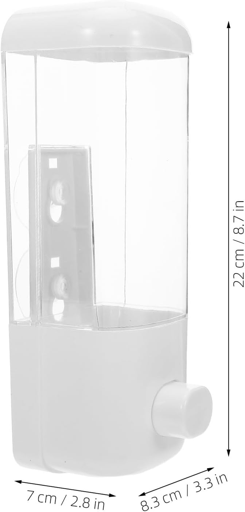 Luxshiny 2Pcs Suction Wall Soap Dispenser Manual Liquid Soap Dispenser for Bathroom Kitchen Wall Mounted image number 6