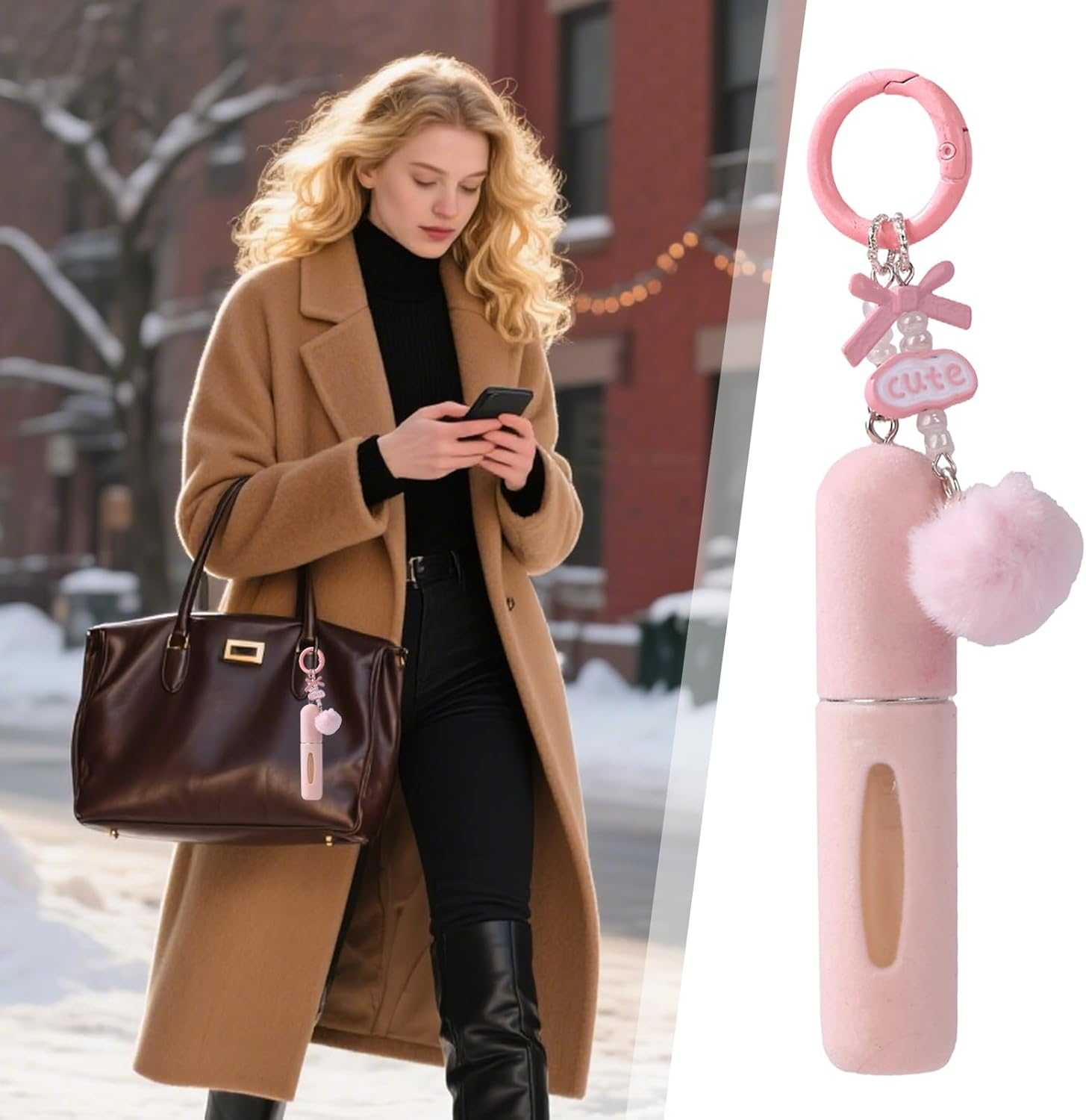 Mwqpgyh Perfume Bottle, 5 Ml, Cute Fragrance Container, Empty Fragrance Spray Bottle, Perfume Atomiser, for Travel, Daily Commuting, Work, Plane, Outdoor, School