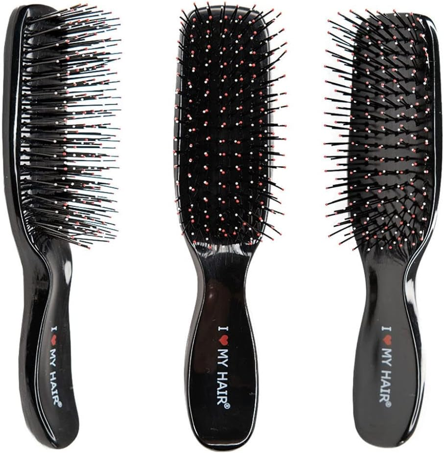 I ❤ MY HAIR I Love My Hair Detangler Brush - for All Types Wet or Dry Spider Series Small Size Green