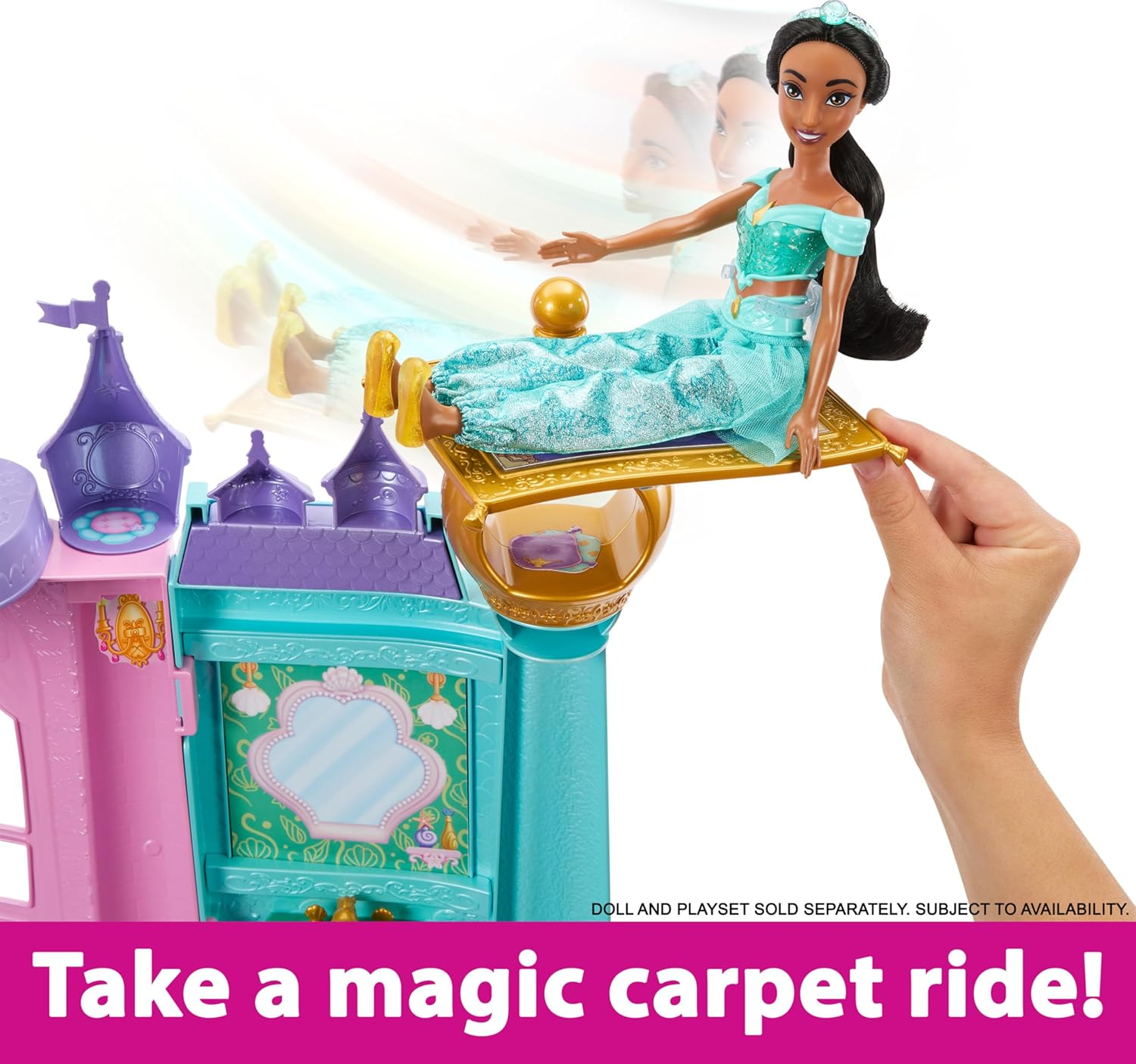 Mattel Disney Princess Toys, Ultimate Castle 4 Ft Tall with Lights & Sounds, 3 Levels, 10 Play Areas and 25+ Furniture & Pieces, Inspired by Disney Movies image number 5
