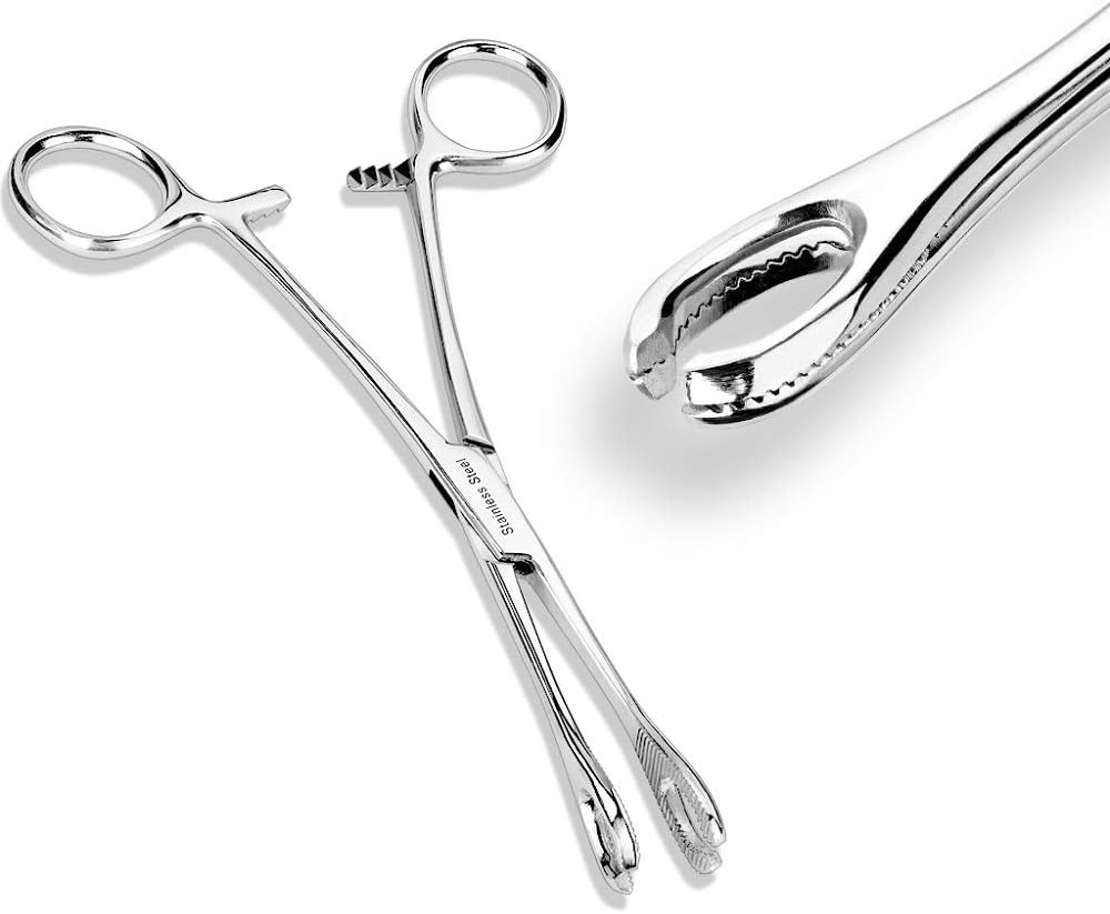 7" Piercing Forester Slotted Forceps Standard Body Piercing Tool