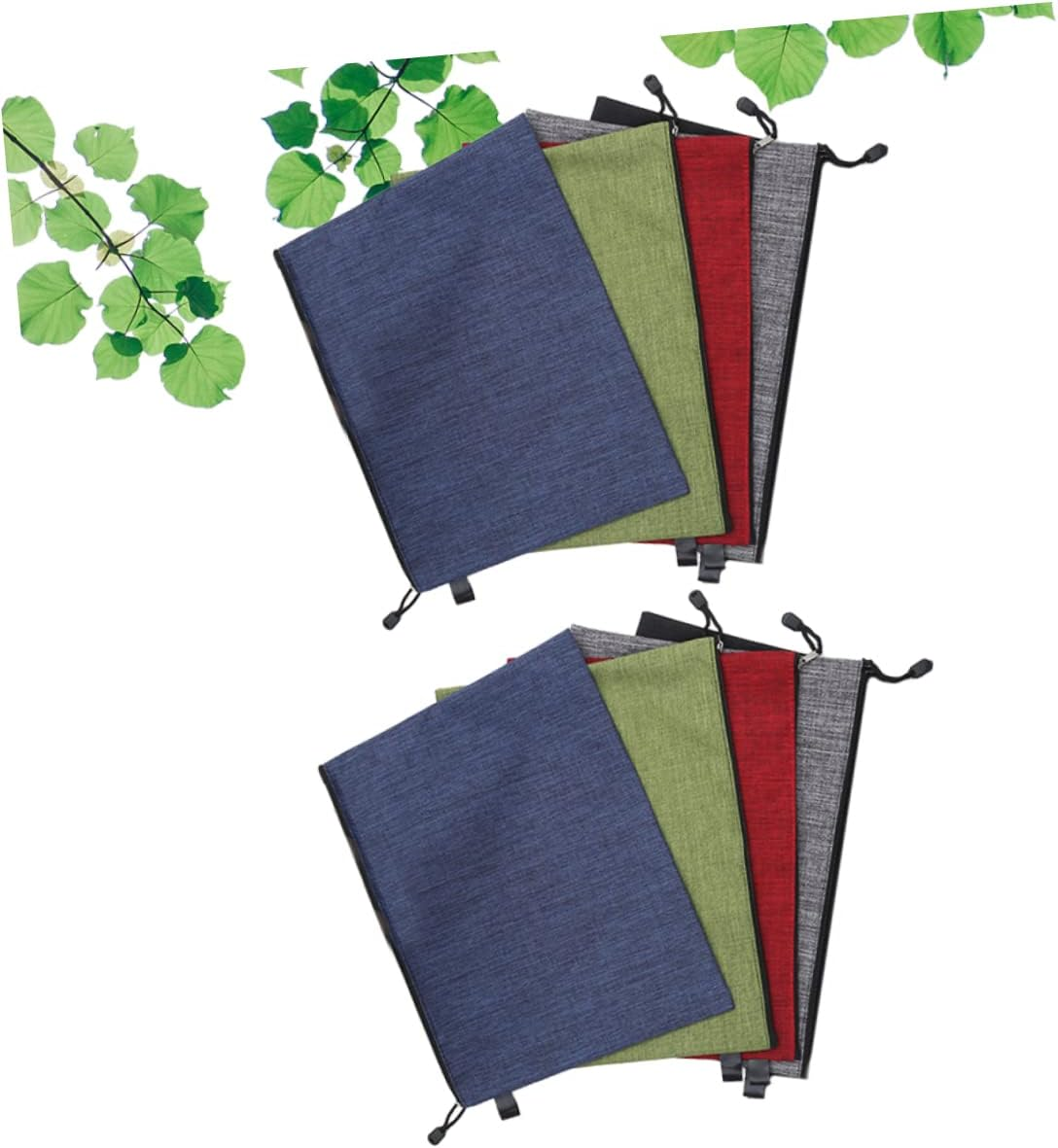 HAPINARY 8Pcs Oxford Zipper File Bags Water Bag Pouches for School Office Stationery Organizer Random Colors image number 6