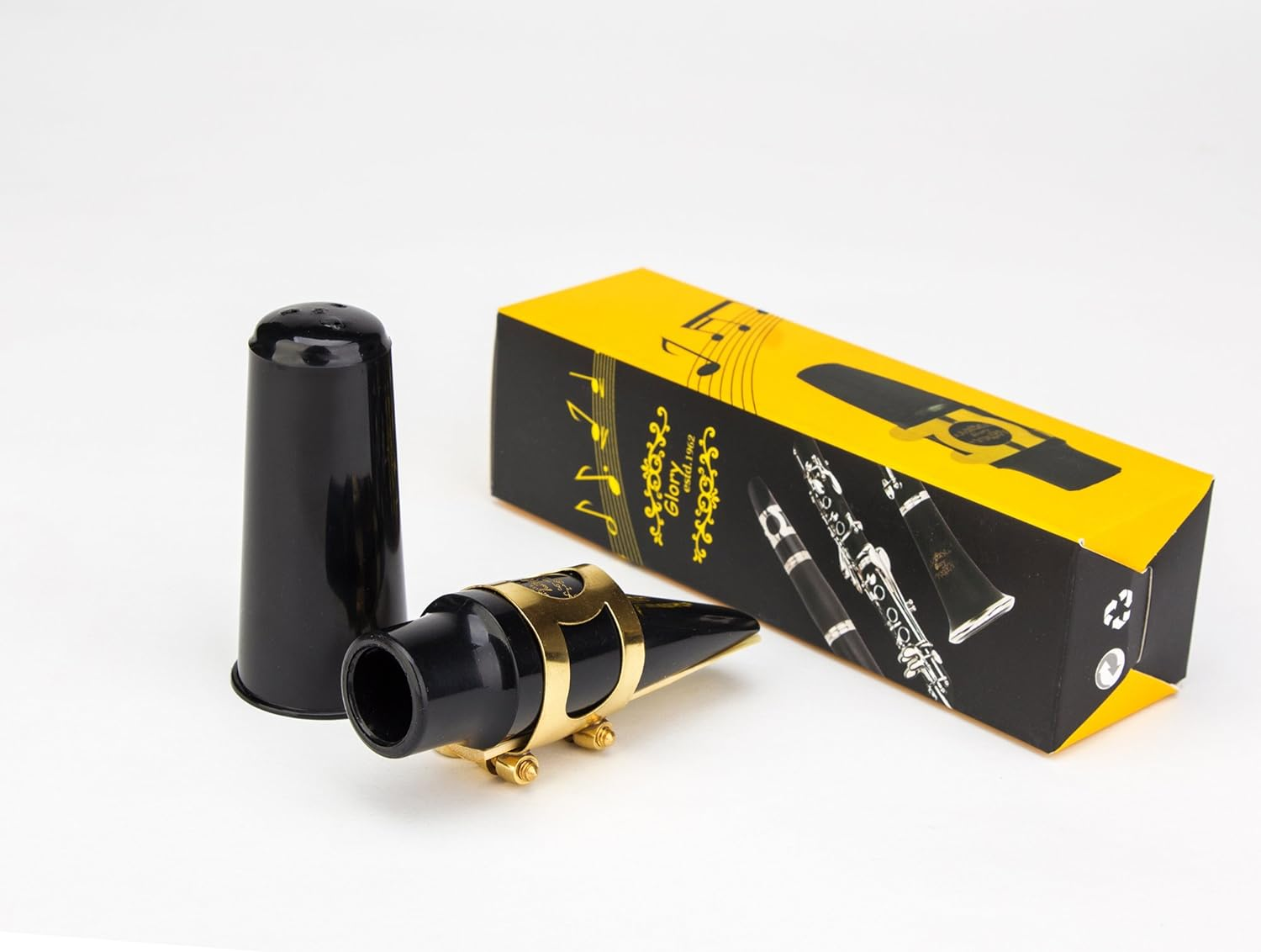 Glory Alto Saxophone Mouthpiece Kit with Ligatureone Reed and Plastic Cap-Gold image number 3