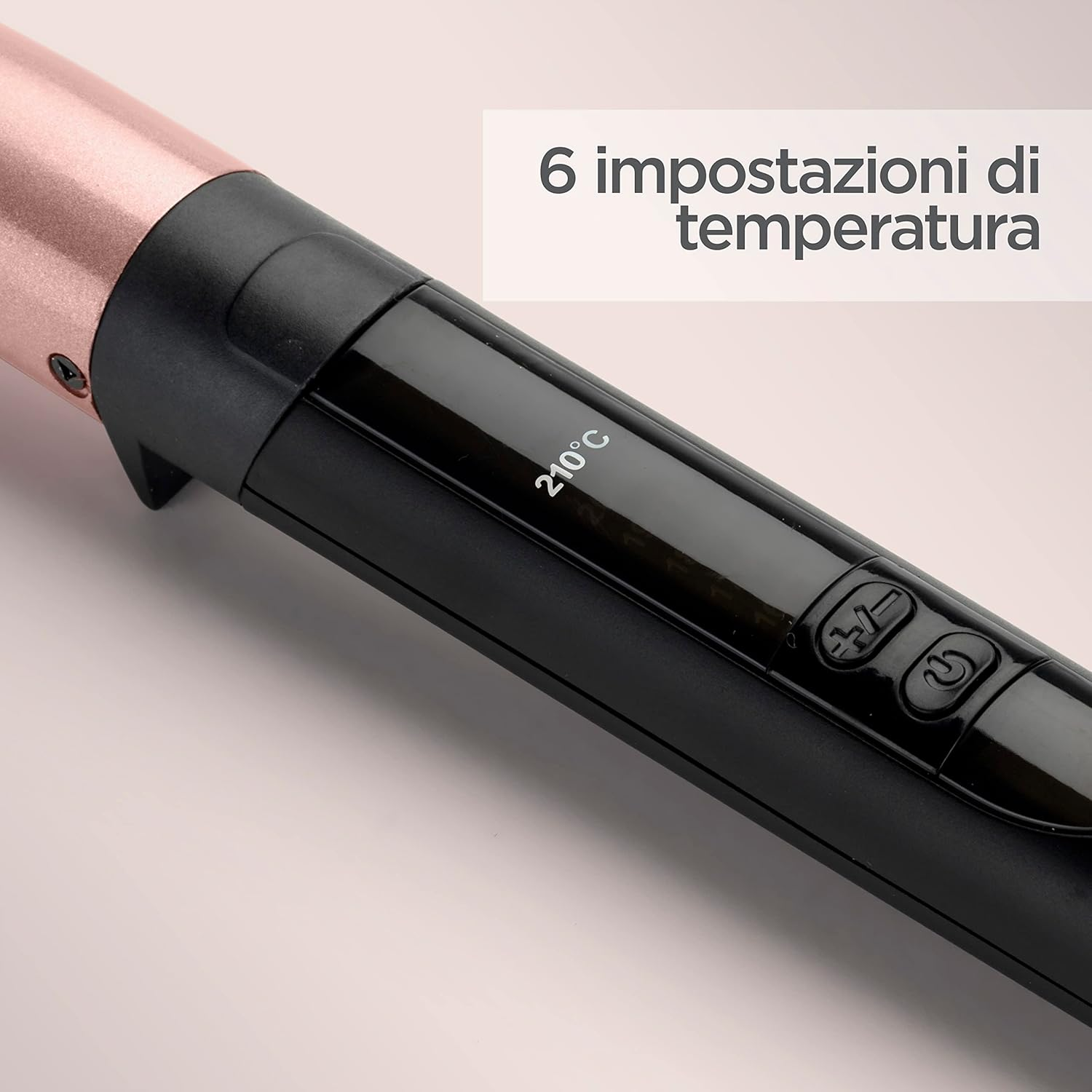 Babyliss Rose Quartz Conical Wand 13-25 Mm Conical Curling Iron for Natural Curls and Beach Waves, Pink Black, C454E image number 6