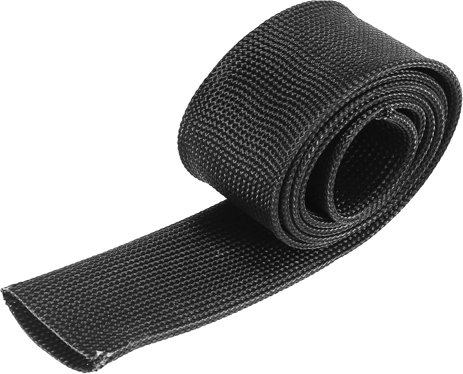 X AUTOHAUX Fiberglass Heat Wire Shield Sleeve Heat High Temp Shield Adjustable Heat Shield 3.2Ft 25Mm 1" Black for Car Wire Loom Protection image number 5