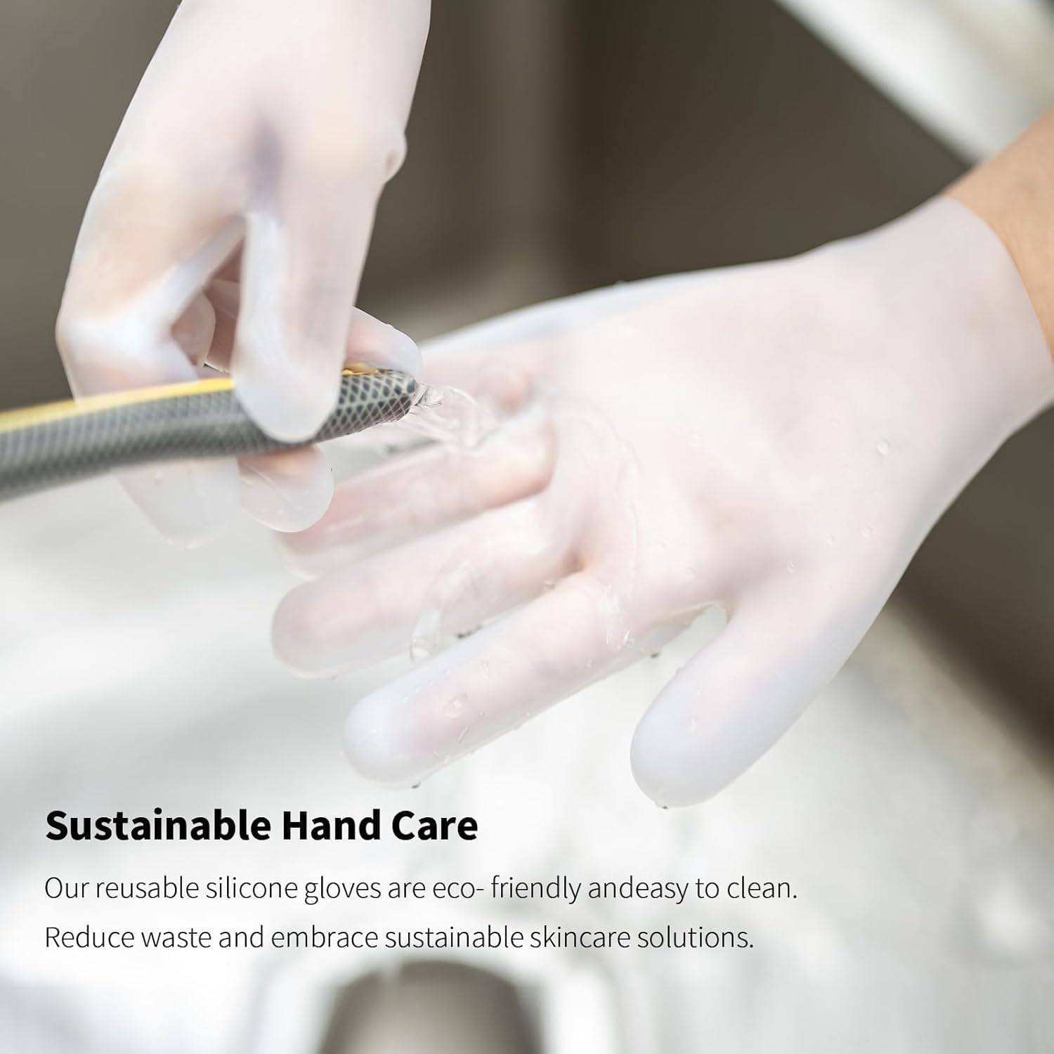 Touchscreen Compatible Moisturizing Silicone Gloves | Protects Hands, Prevents Stains, & Nourishes Skin | Reusable & Eco-Friendly | Suitable for Men & Women | Overnight Hydration Solution (White, a Pair) image number 5