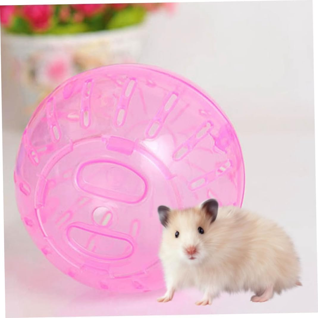 2Pcs Hamster Balls Dwarf Hamster Exercise Balls Running Wheel Gerbil Toys, Small Animals, Small Pet Supplies(Blue and Pink) image number 5