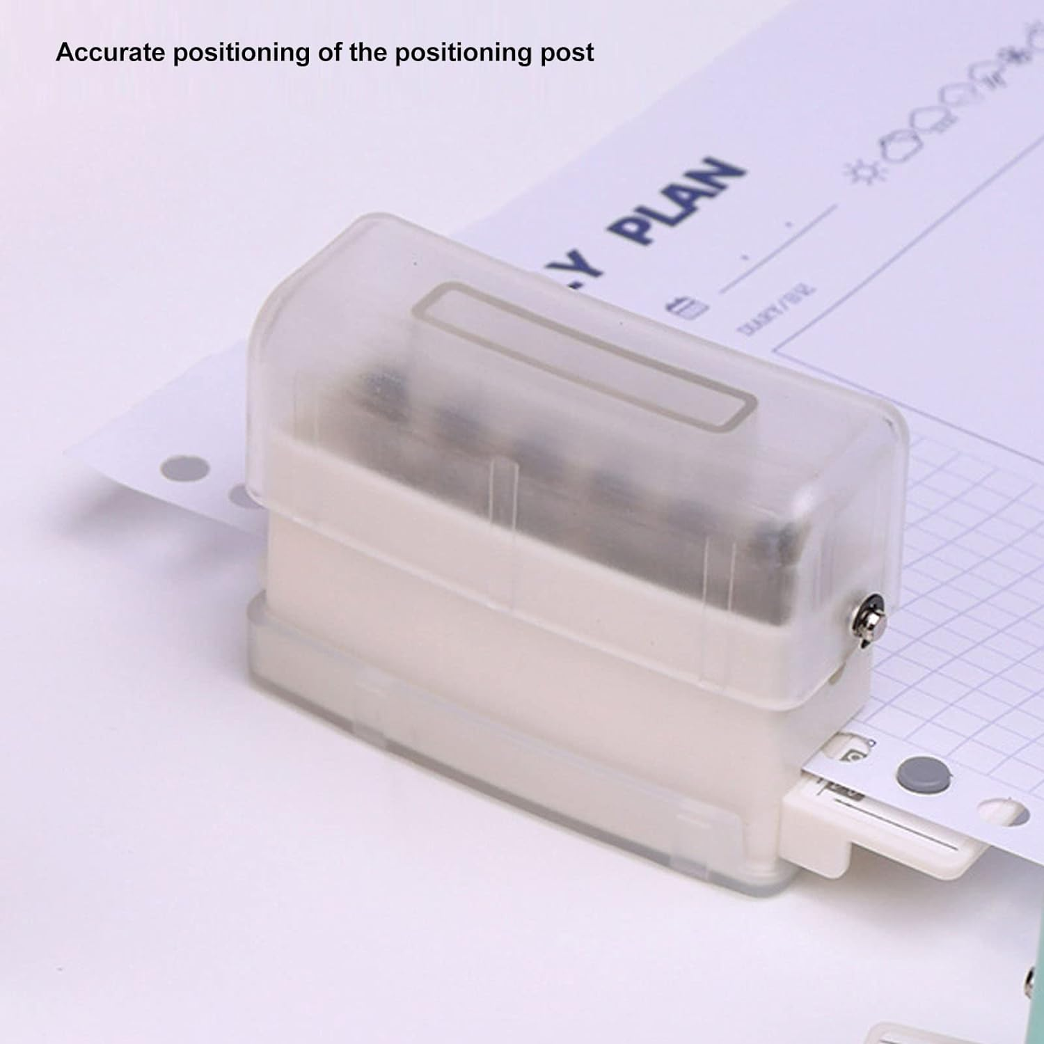 6 Hole Manual Punch, Manual Operation Hole Puncher, Portable ABS Hole Punch for Notebook Scrapbook Binders 7Mm Punching Depth - Lucency image number 1