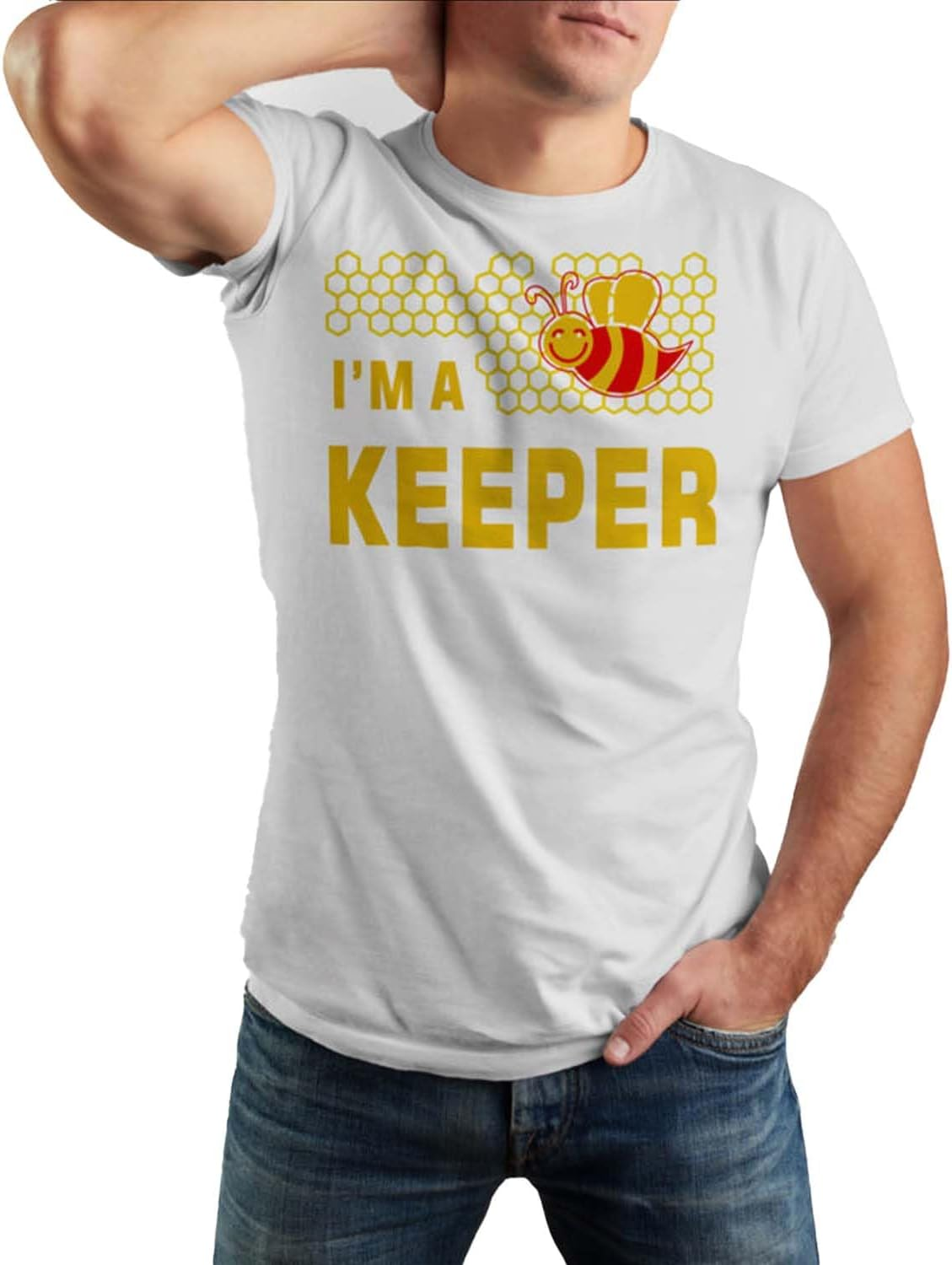 OZBEE &lsquo;I'M a Beekeeper&rsquo; Apparel &ndash; Unisex Short Sleeve Beekeeping T-Shirt &ndash; Embrace Your Buzz with This Beekeeper'S Cool Tee