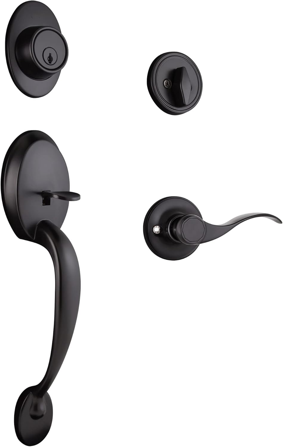 Design House 700534 Springdale 2-Way Latch Privacy Door Handle, Adjustable Backset, Oil Rubbed Bronze Finish