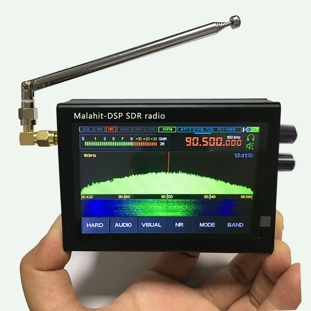 Upgraded 1.10D V4 Malachite SDR Receiver 50Khz-2000Mhz DSP Full Bands FM AM LSB USB Shortwave Registered Malahit Touching Aluminium Alloy Nice Sound image number 5